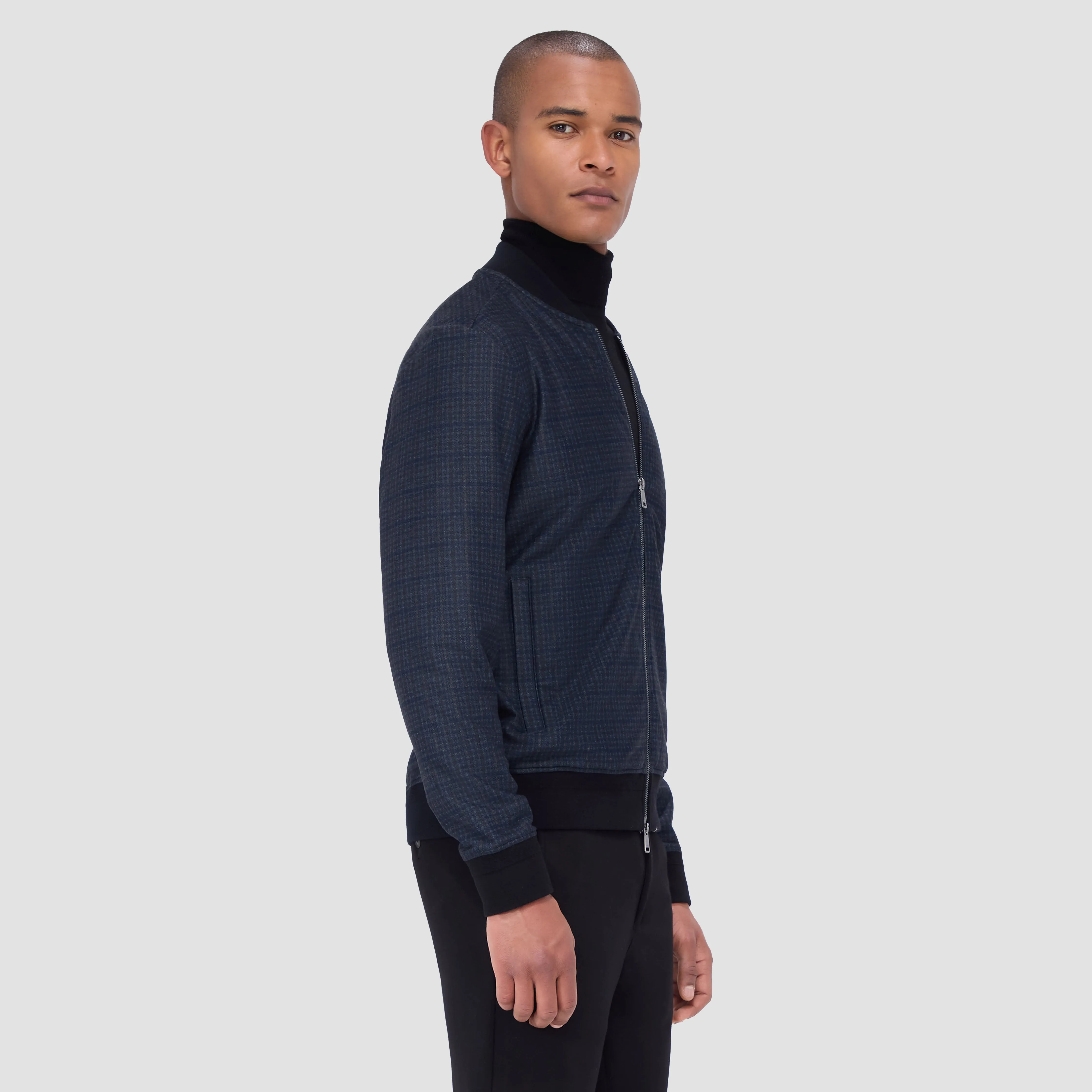 Plaid Bomber Jacket sold by Bugatchi product image thumbnail 3