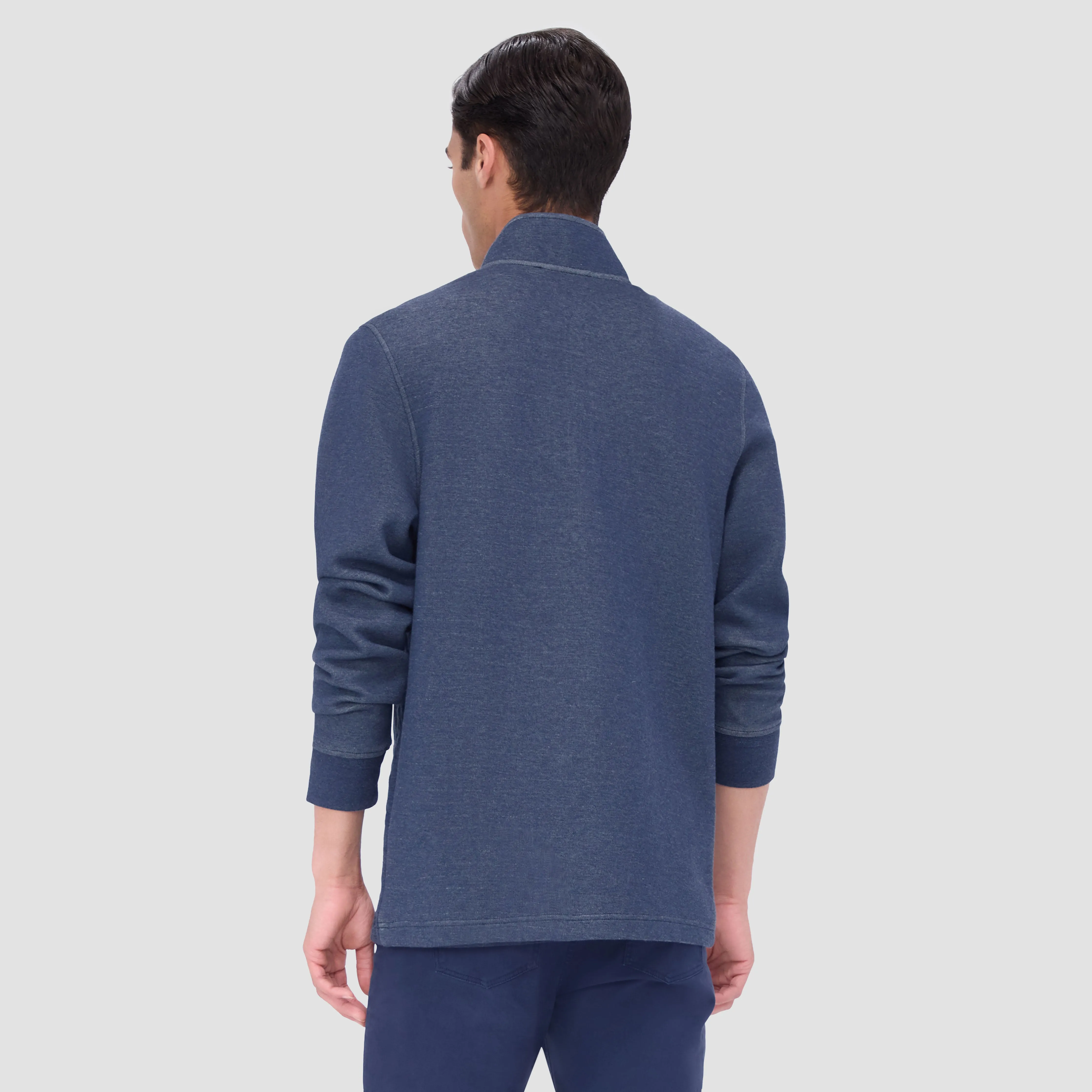 Diamond Quilted Quarter-Zip Pullover sold by Bugatchi product image thumbnail 4