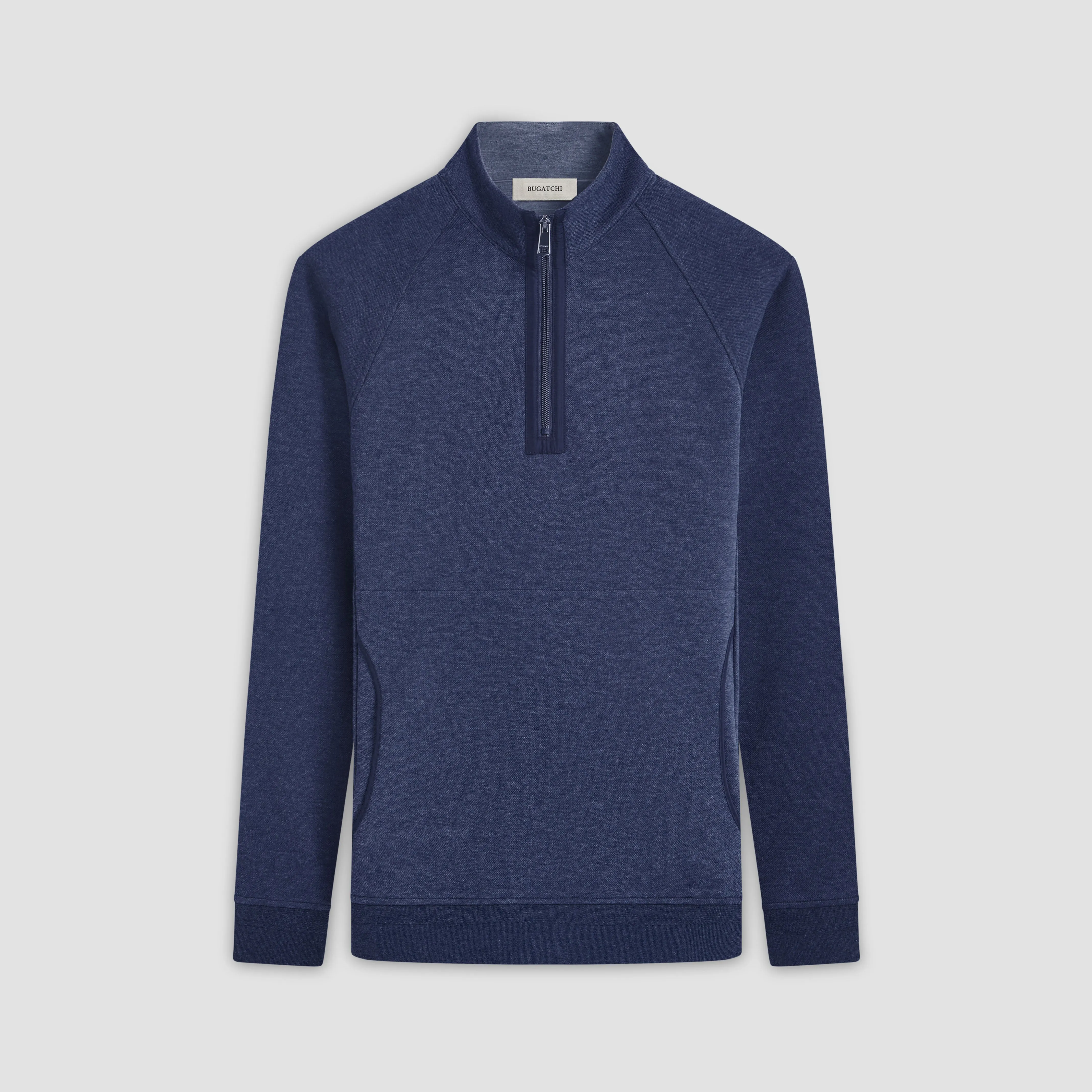 Double Sided Pique/Heather Quarter-Zip Pullover sold by Bugatchi