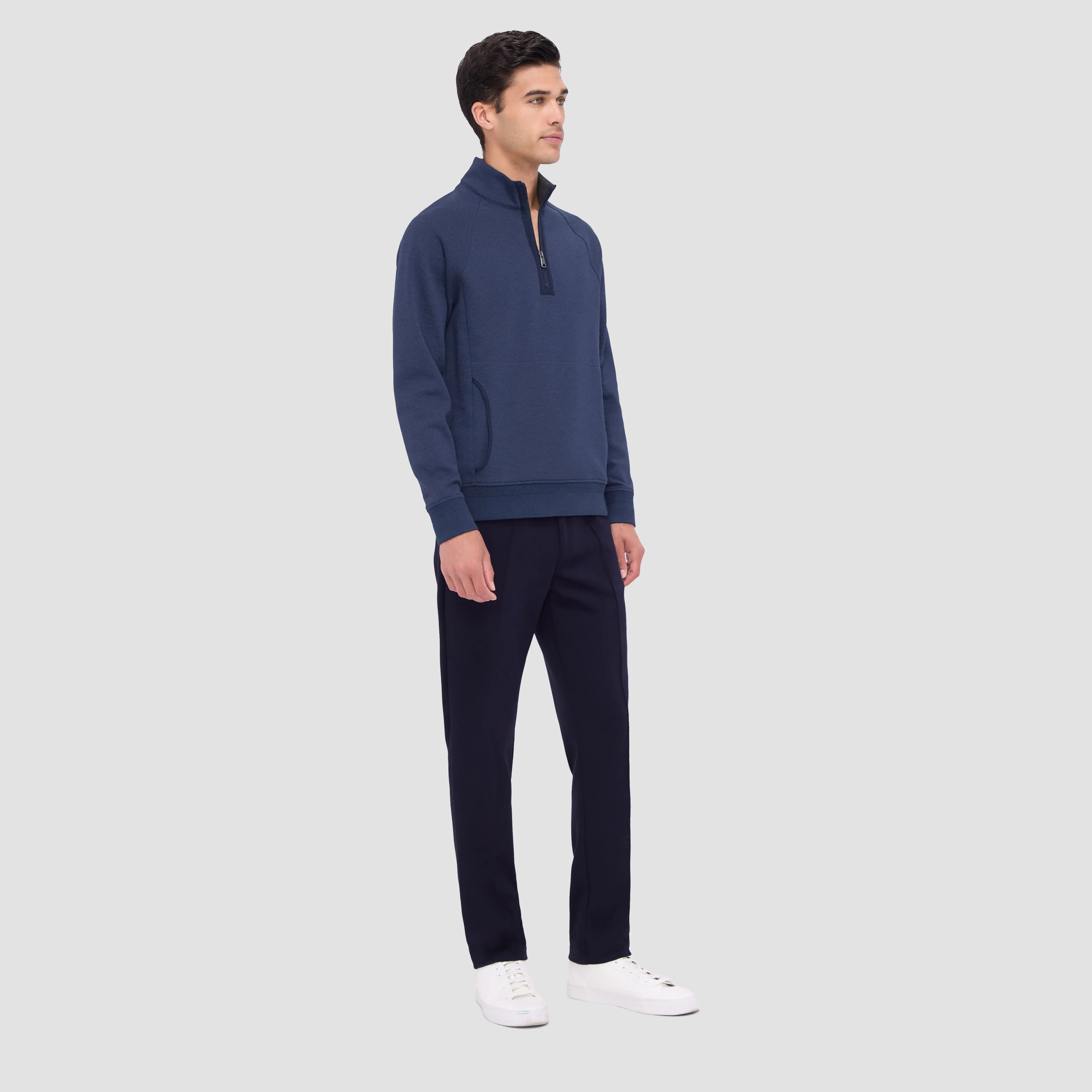 Double Sided Pique/Heather Quarter-Zip Pullover sold by Bugatchi product image thumbnail 5