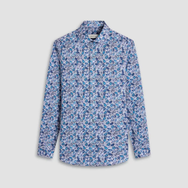 James Leaf Print OoohCotton Shirt sold by Bugatchi