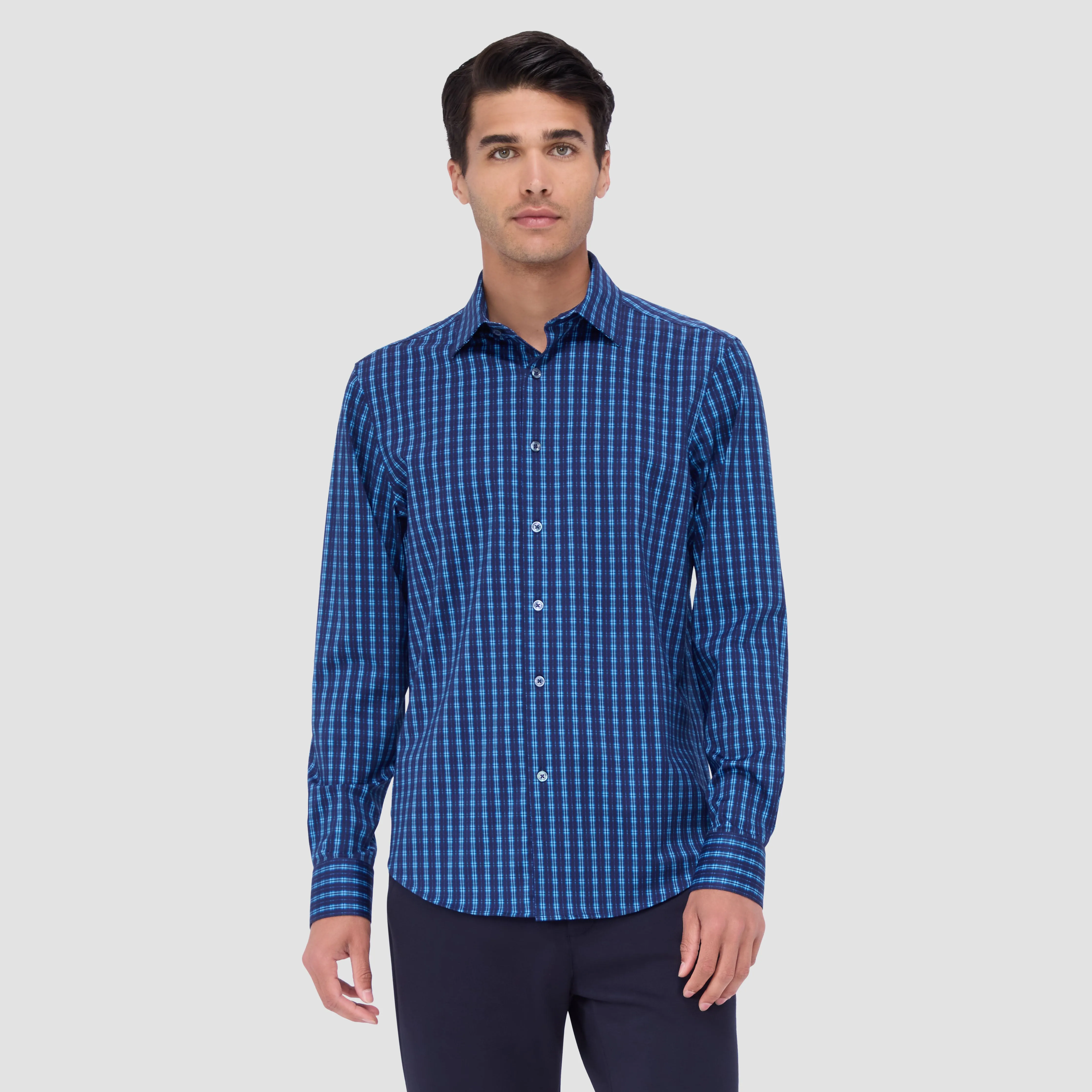 James Plaid OoohCotton Shirt sold by Bugatchi product image thumbnail 2