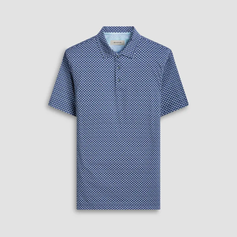 Vincent Double Sided Geometric/Abstract OoohCotton Polo sold by Bugatchi
