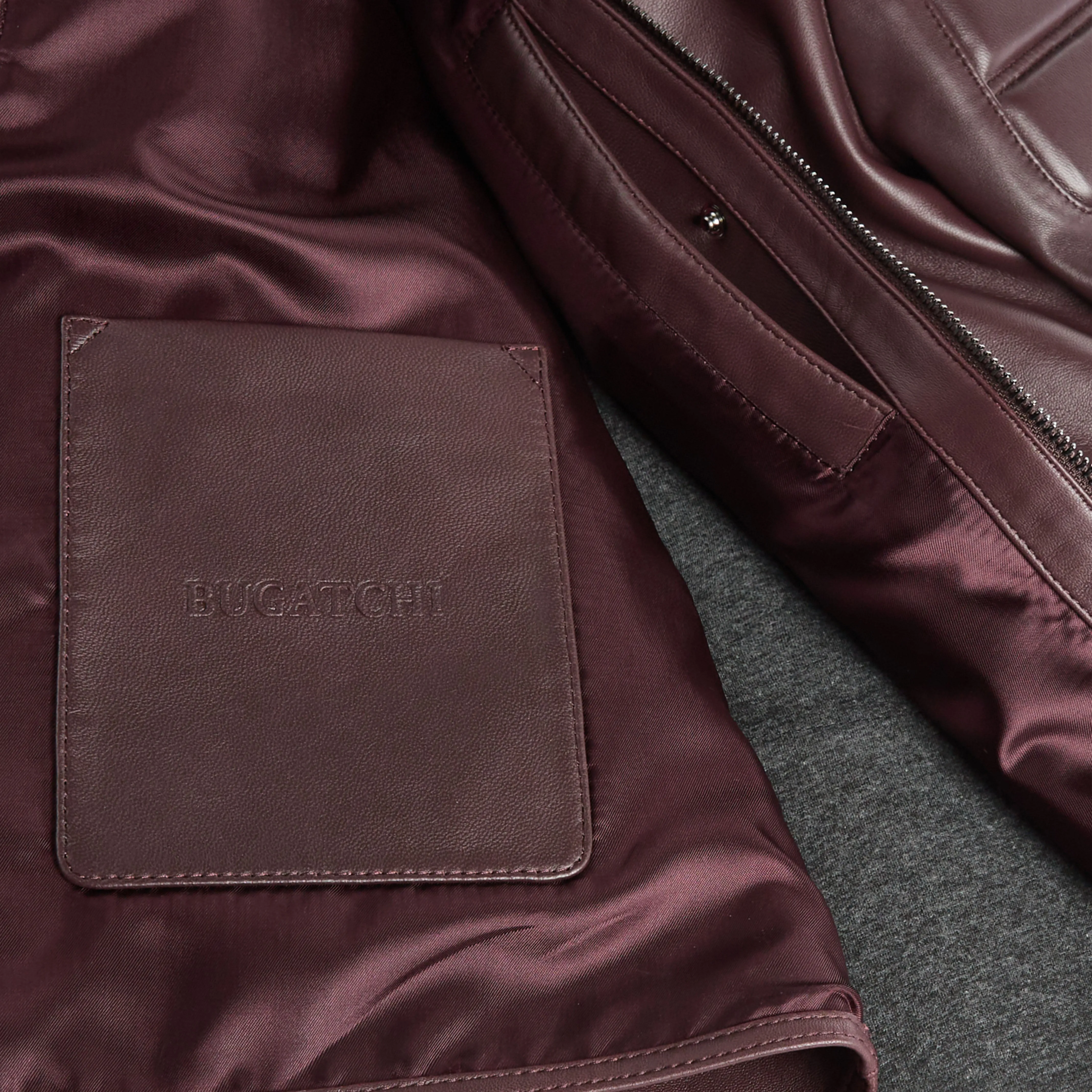 Leather Moto Jacket sold by Bugatchi product image thumbnail 3