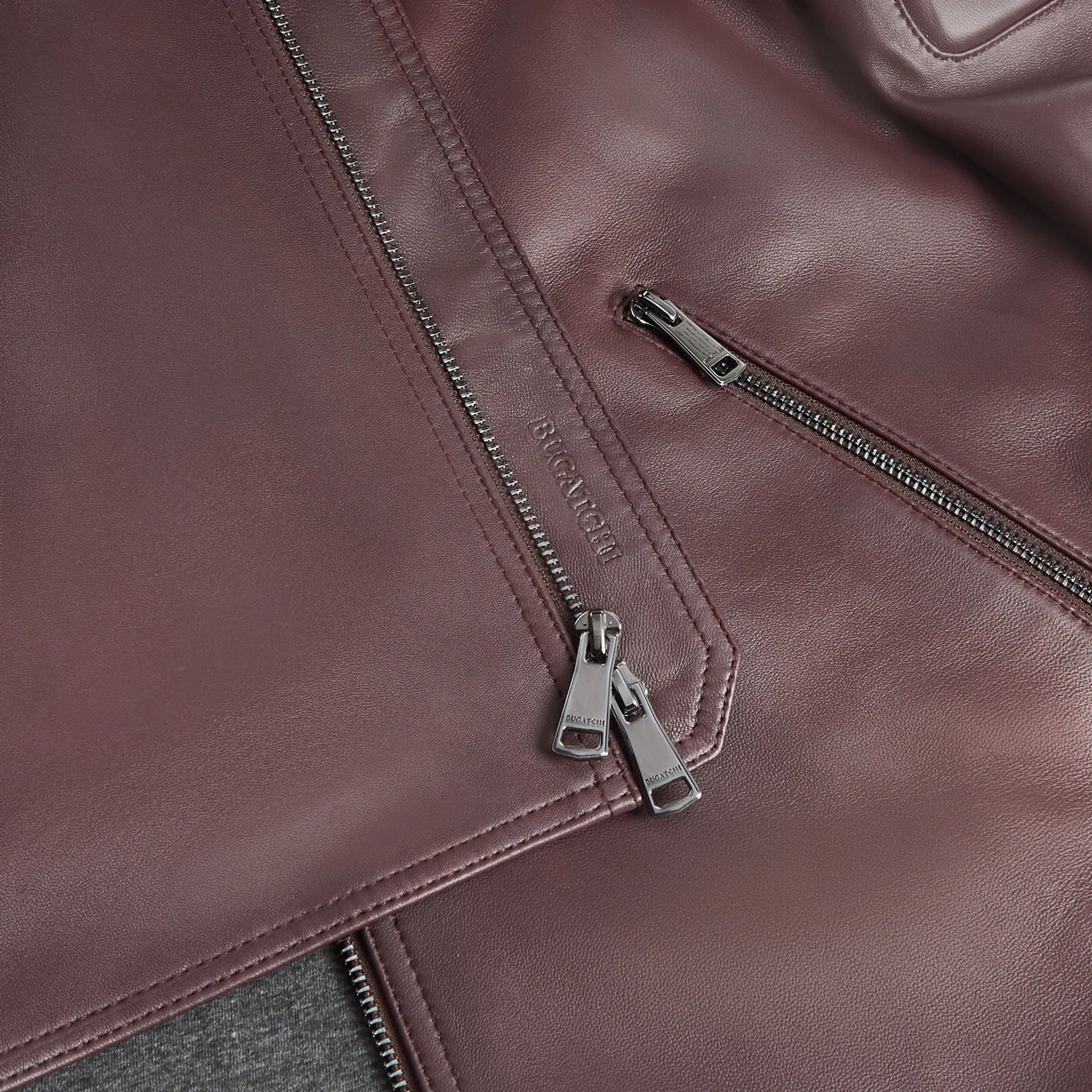 Leather Moto Jacket sold by Bugatchi product image thumbnail 4