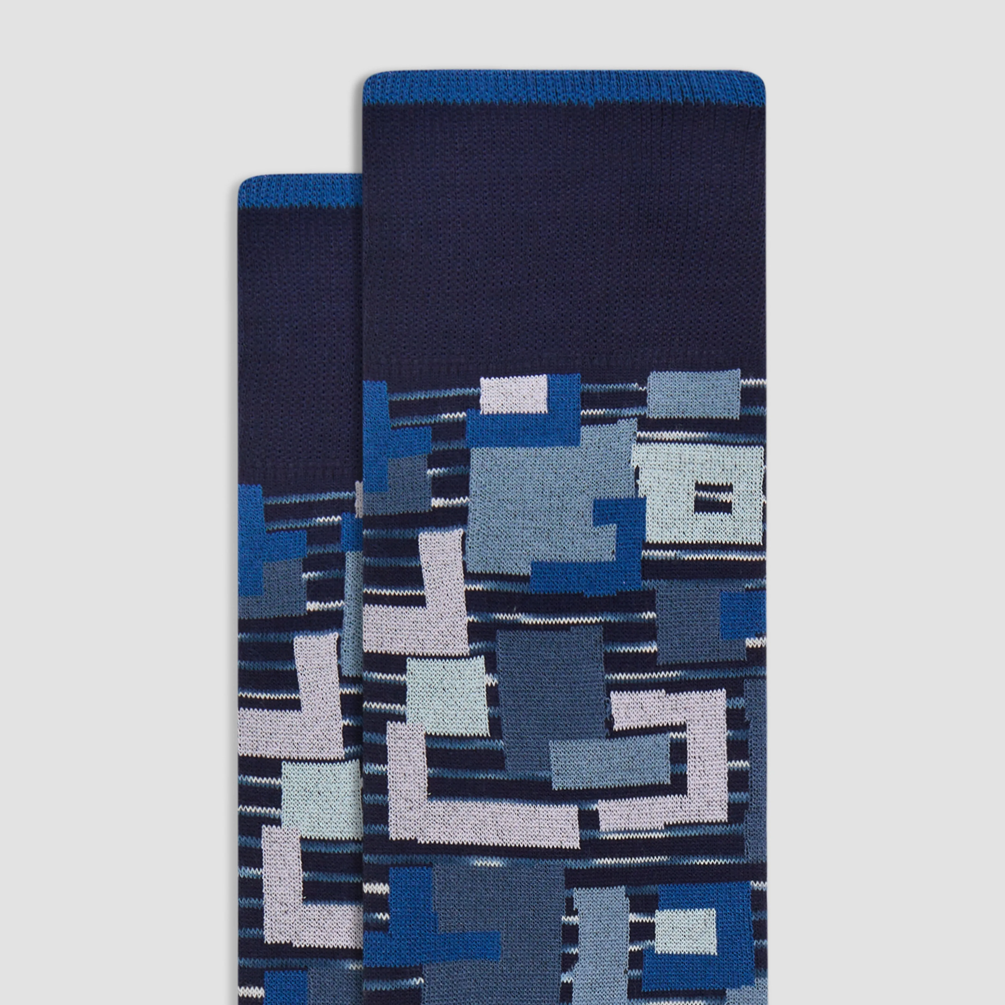 Striped Abstract Mid-Calf Socks sold by Bugatchi product image thumbnail 2