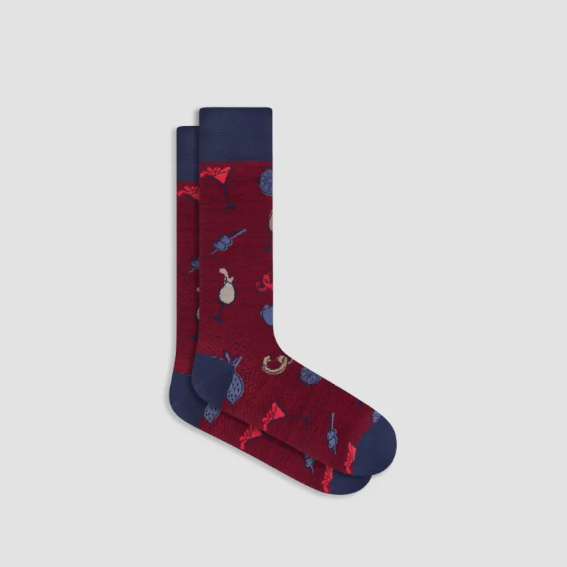 Cocktails Mid-Calf Socks sold by Bugatchi