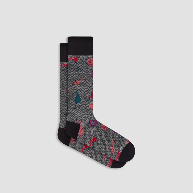 Cocktails Mid-Calf Socks sold by Bugatchi
