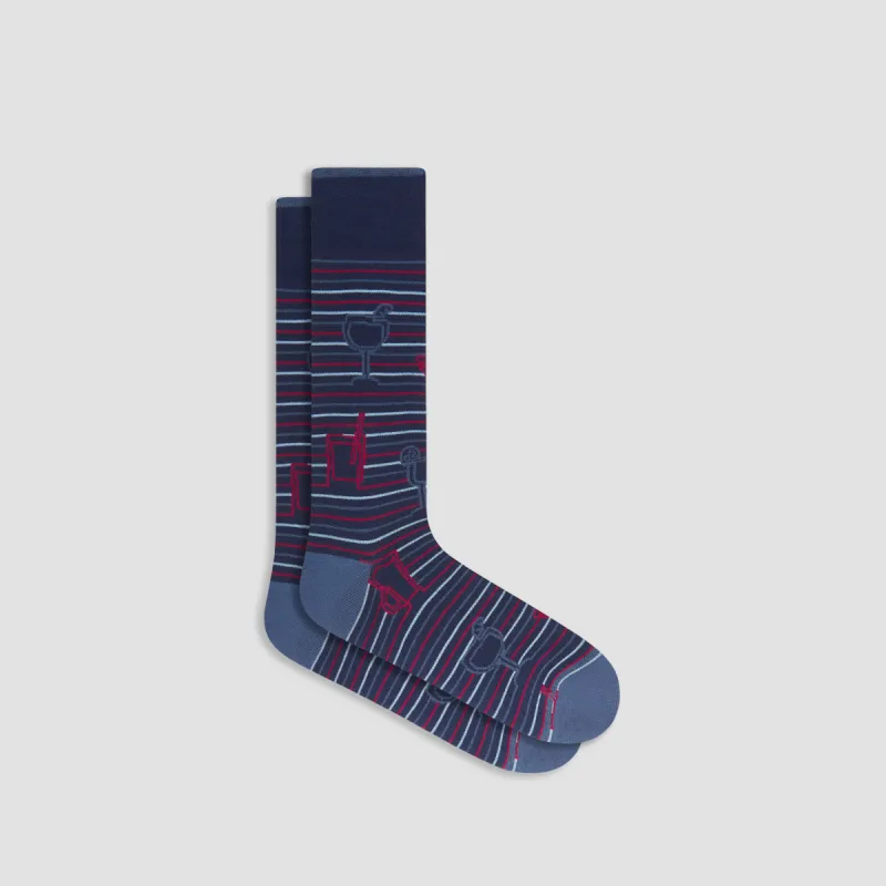 Cocktails Mid-Calf Socks sold by Bugatchi