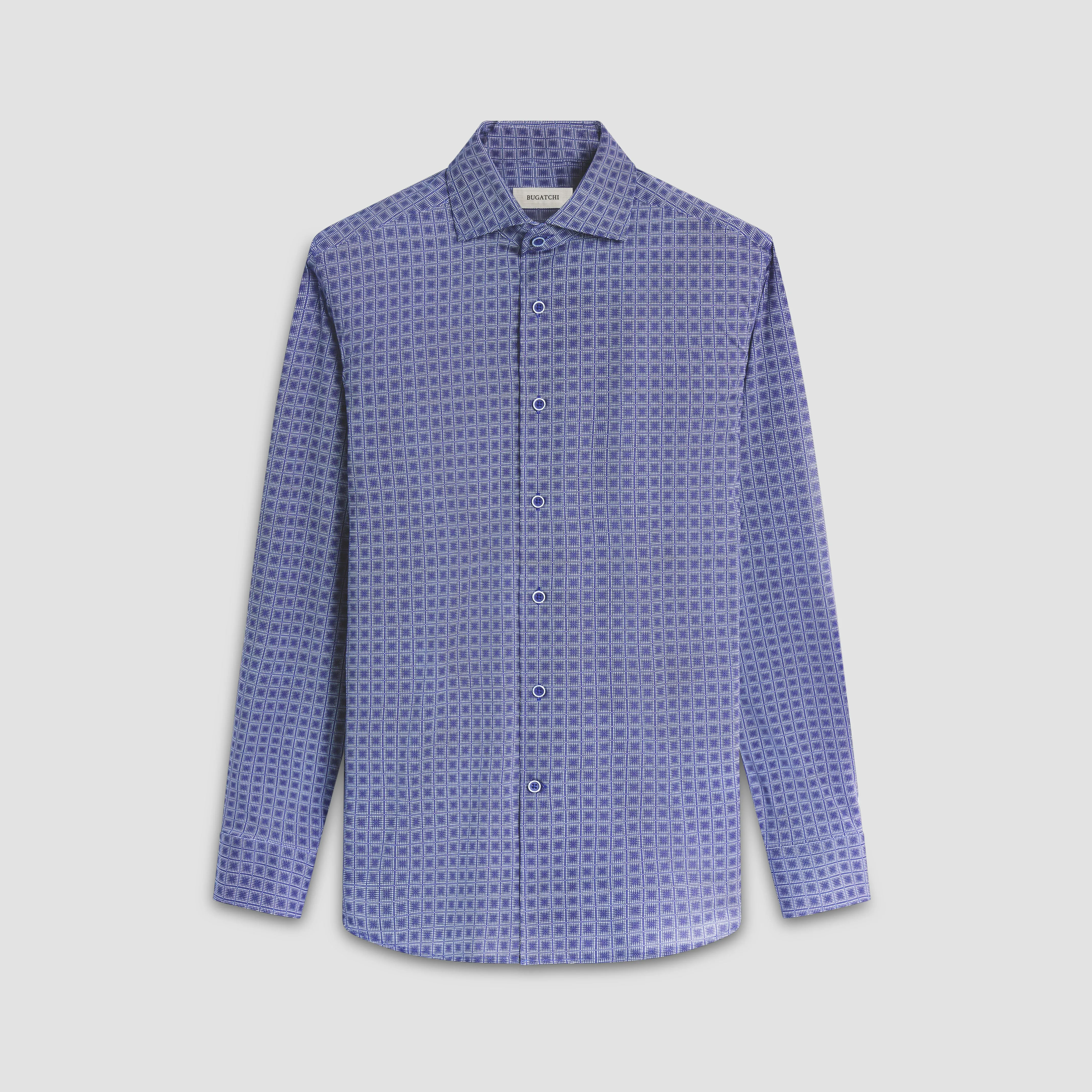Devon Checkered OoohCotton Shirt sold by Bugatchi