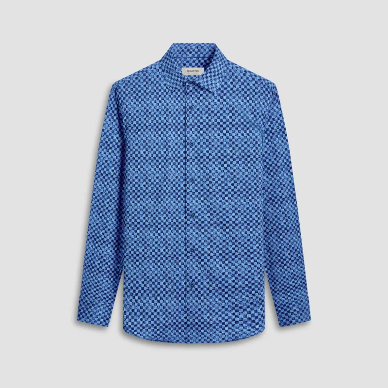 James Checkerboard OoohCotton Shirt sold by Bugatchi
