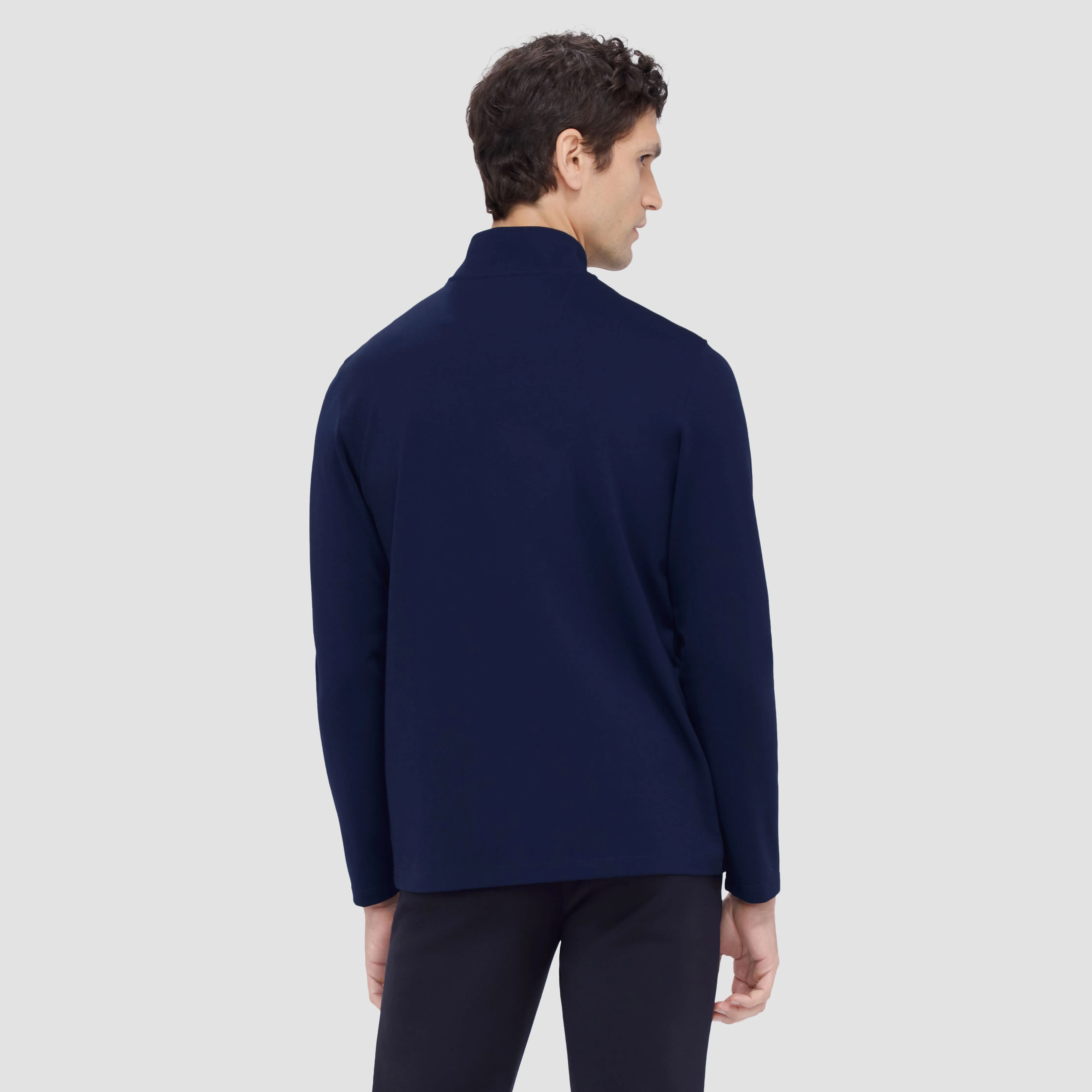 Contrast Performance Quarter-Zip Pullover sold by Bugatchi product image thumbnail 4