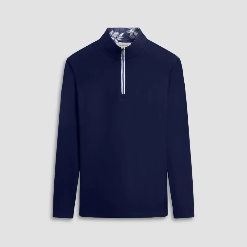 Contrast Performance Quarter-Zip Pullover sold by Bugatchi