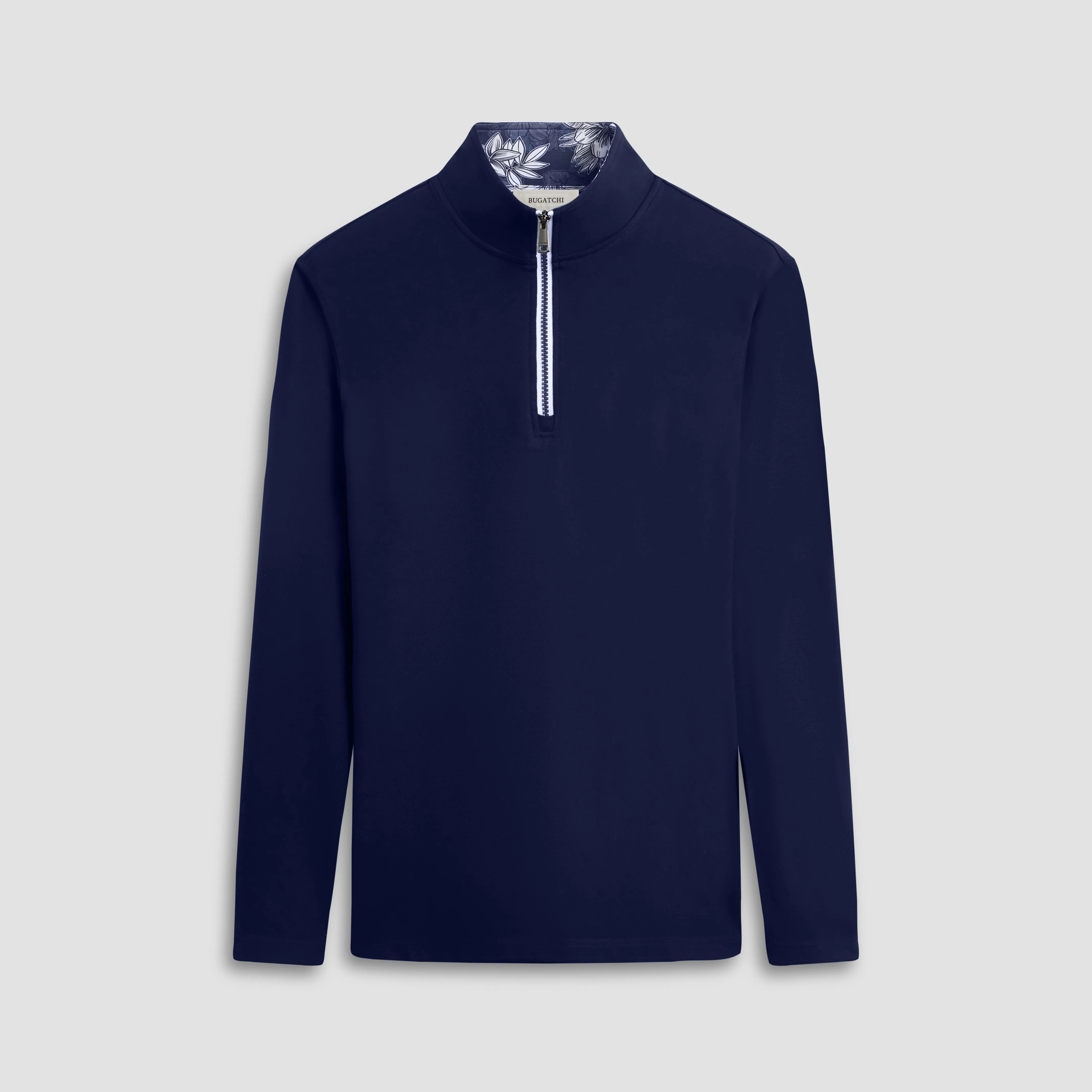 Contrast Performance Quarter-Zip Pullover sold by Bugatchi