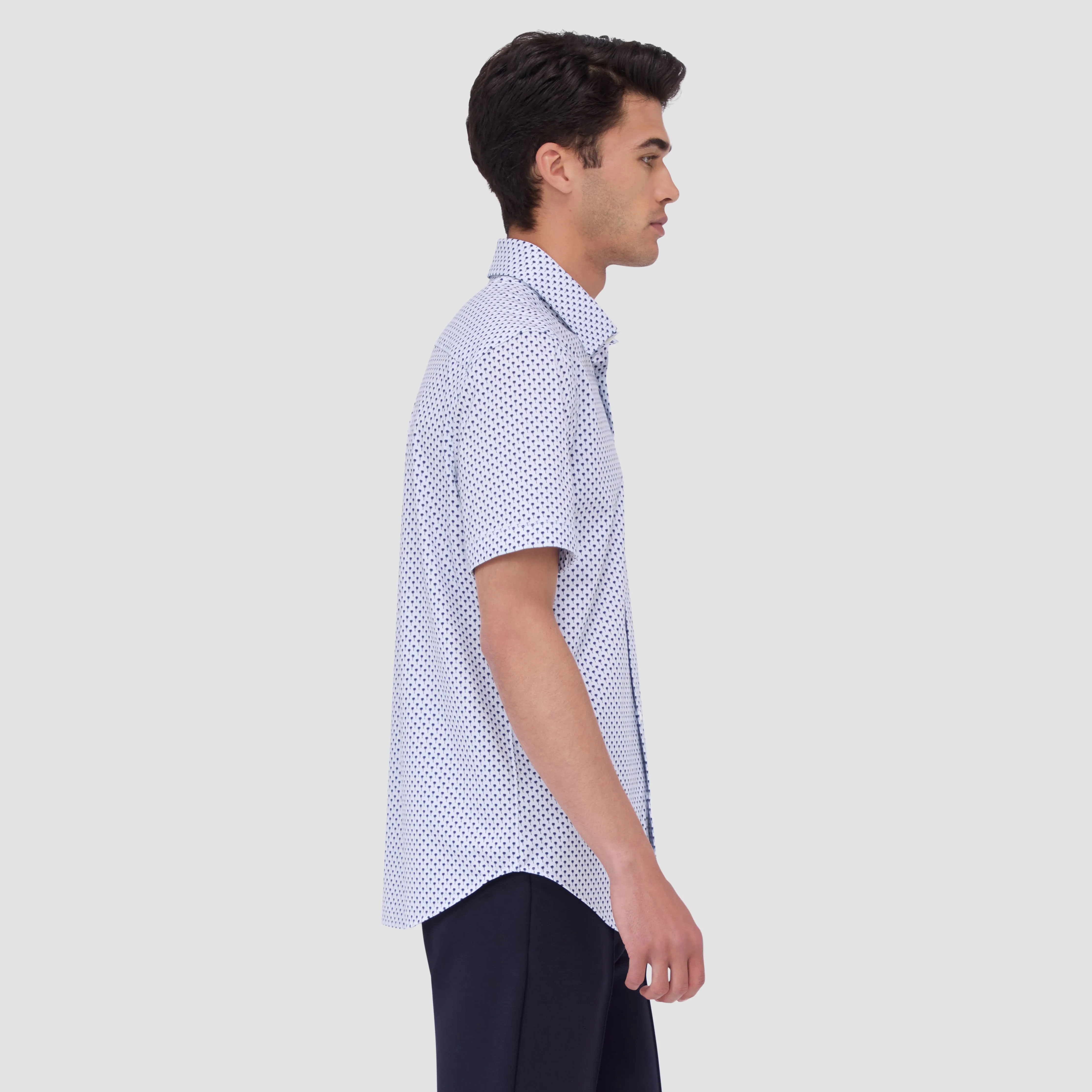 Miles Palm OoohCotton Short Sleeve Shirt sold by Bugatchi product image thumbnail 3