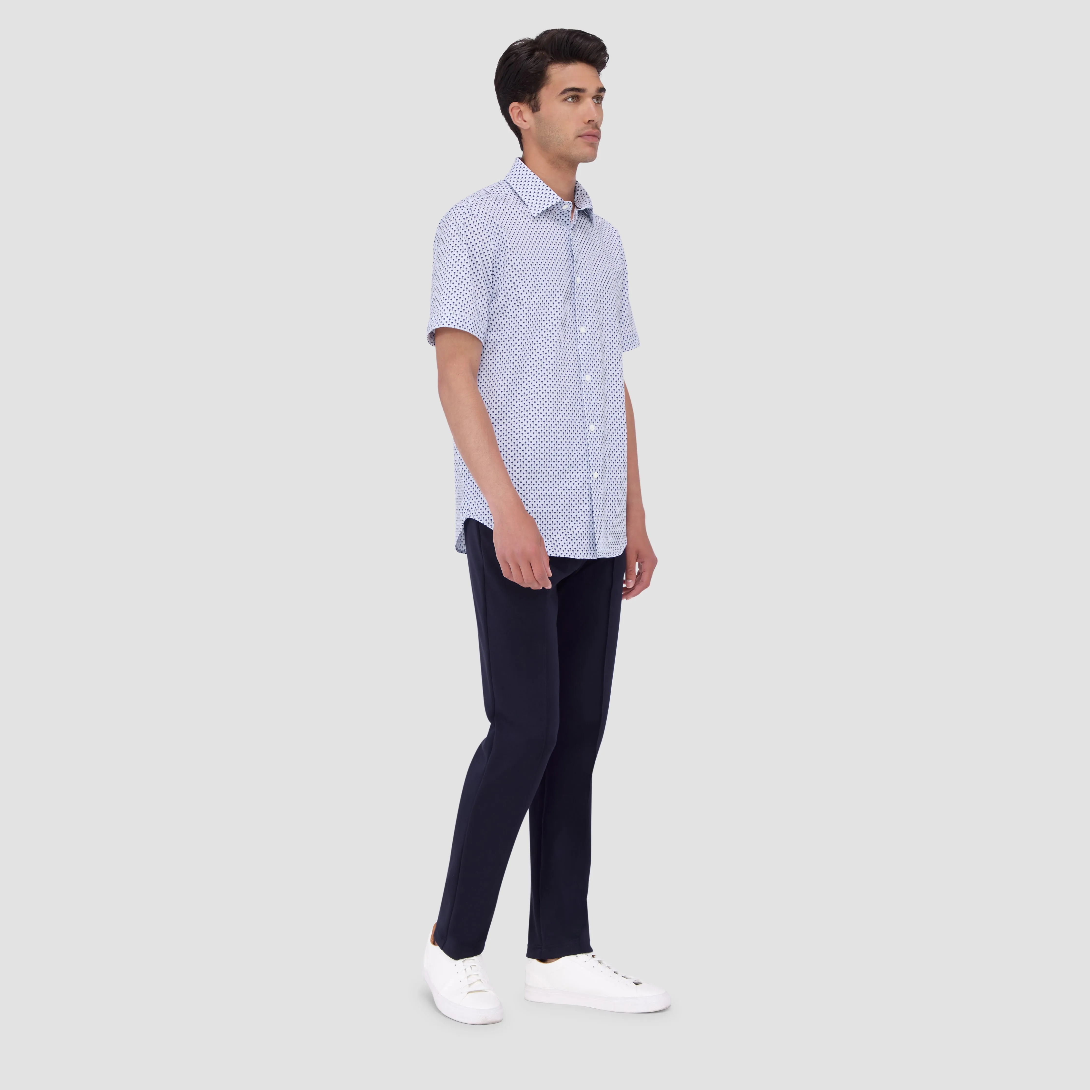 Miles Palm OoohCotton Short Sleeve Shirt sold by Bugatchi product image thumbnail 5