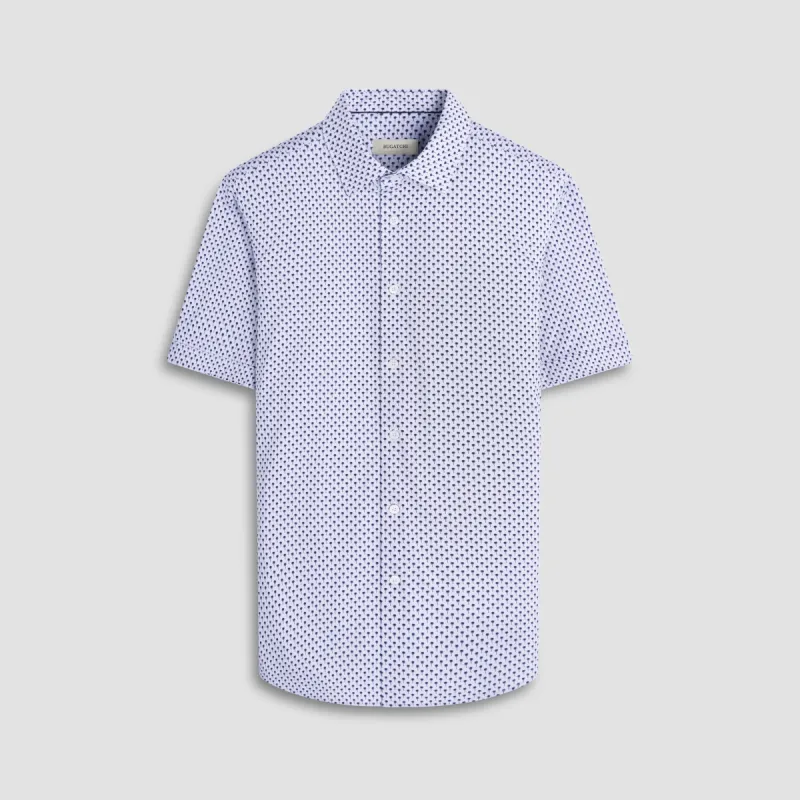 Miles Palm OoohCotton Short Sleeve Shirt sold by Bugatchi
