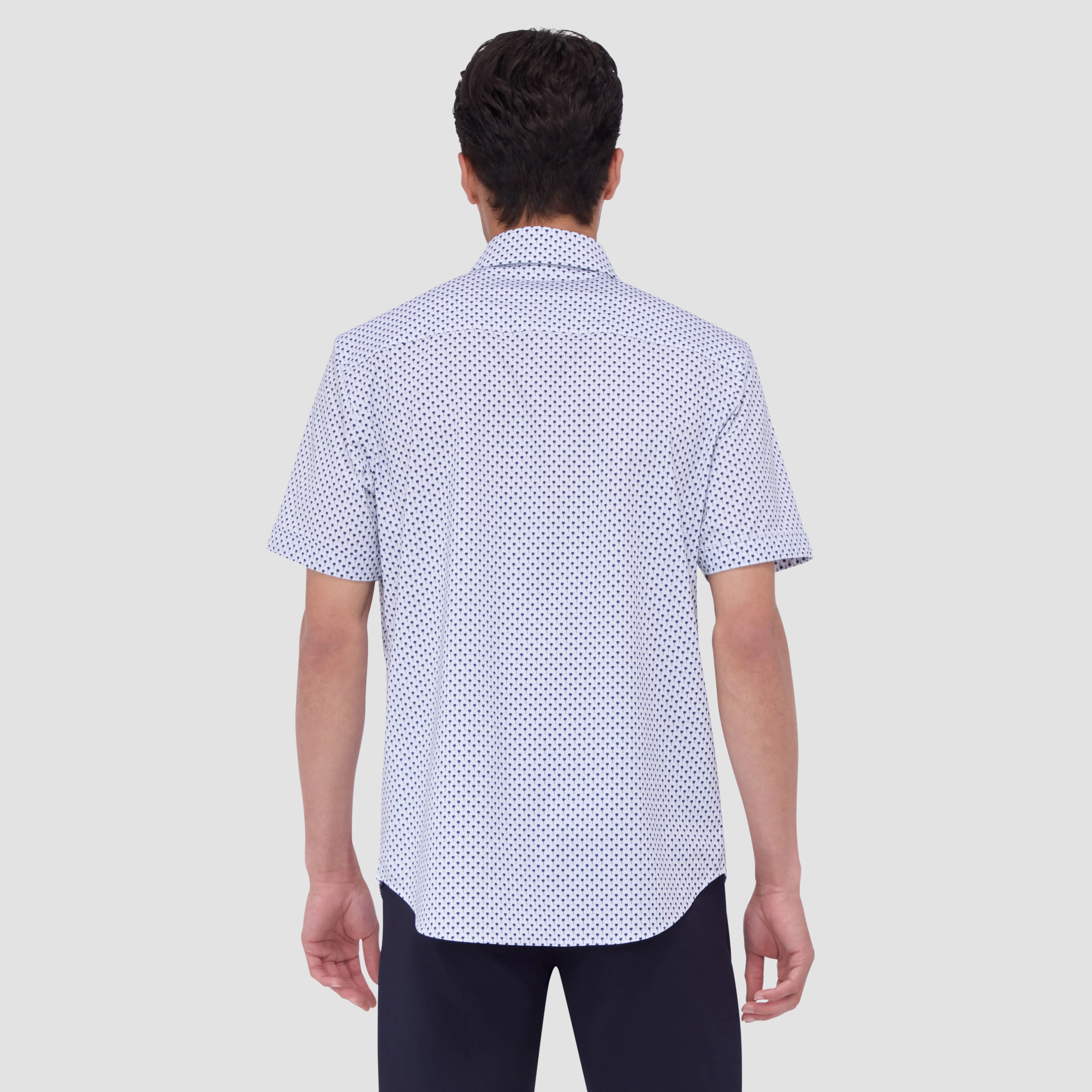 Miles Palm OoohCotton Short Sleeve Shirt sold by Bugatchi product image thumbnail 4