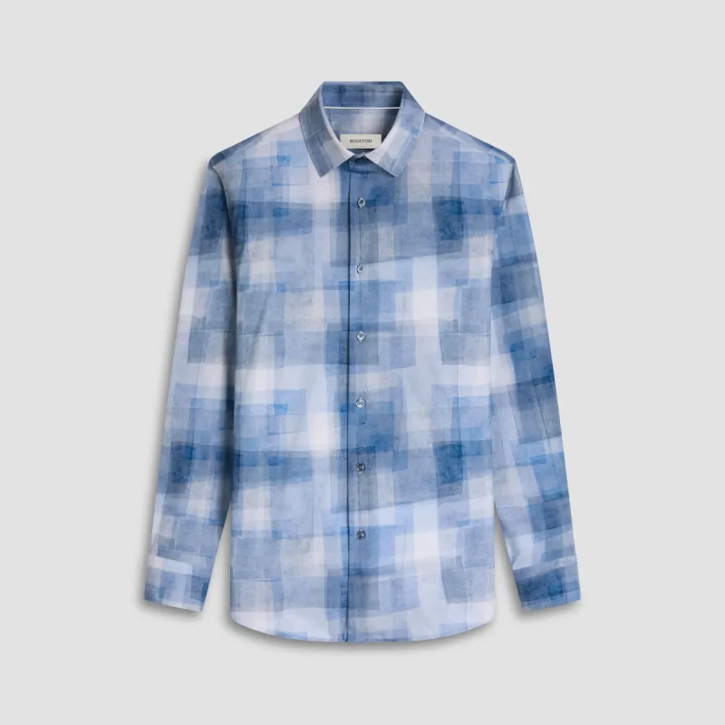 James Checkered OoohCotton Shirt sold by Bugatchi