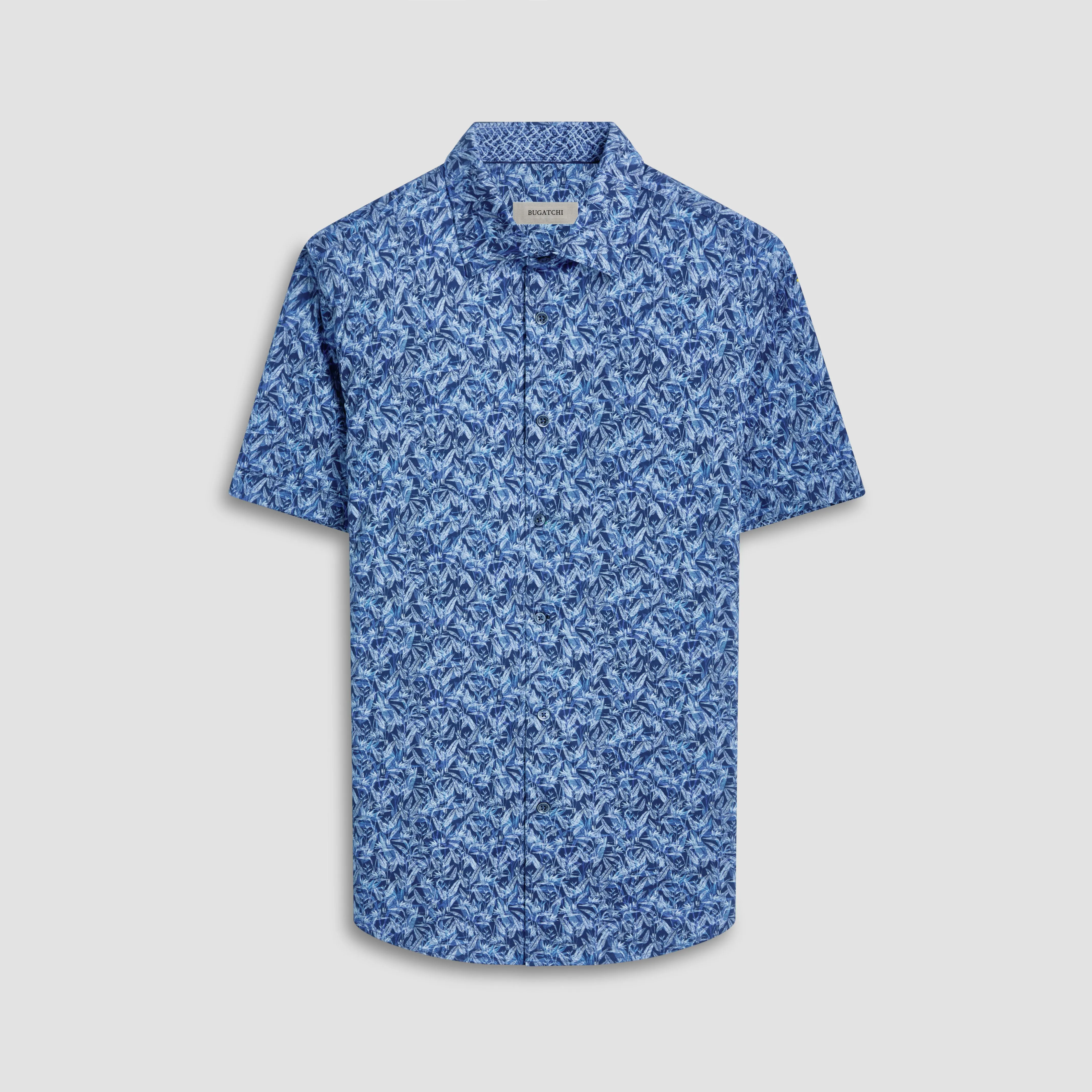 Myron Double Sided Floral/Mesh OoohCotton Short Sleeve Shirt sold by Bugatchi
