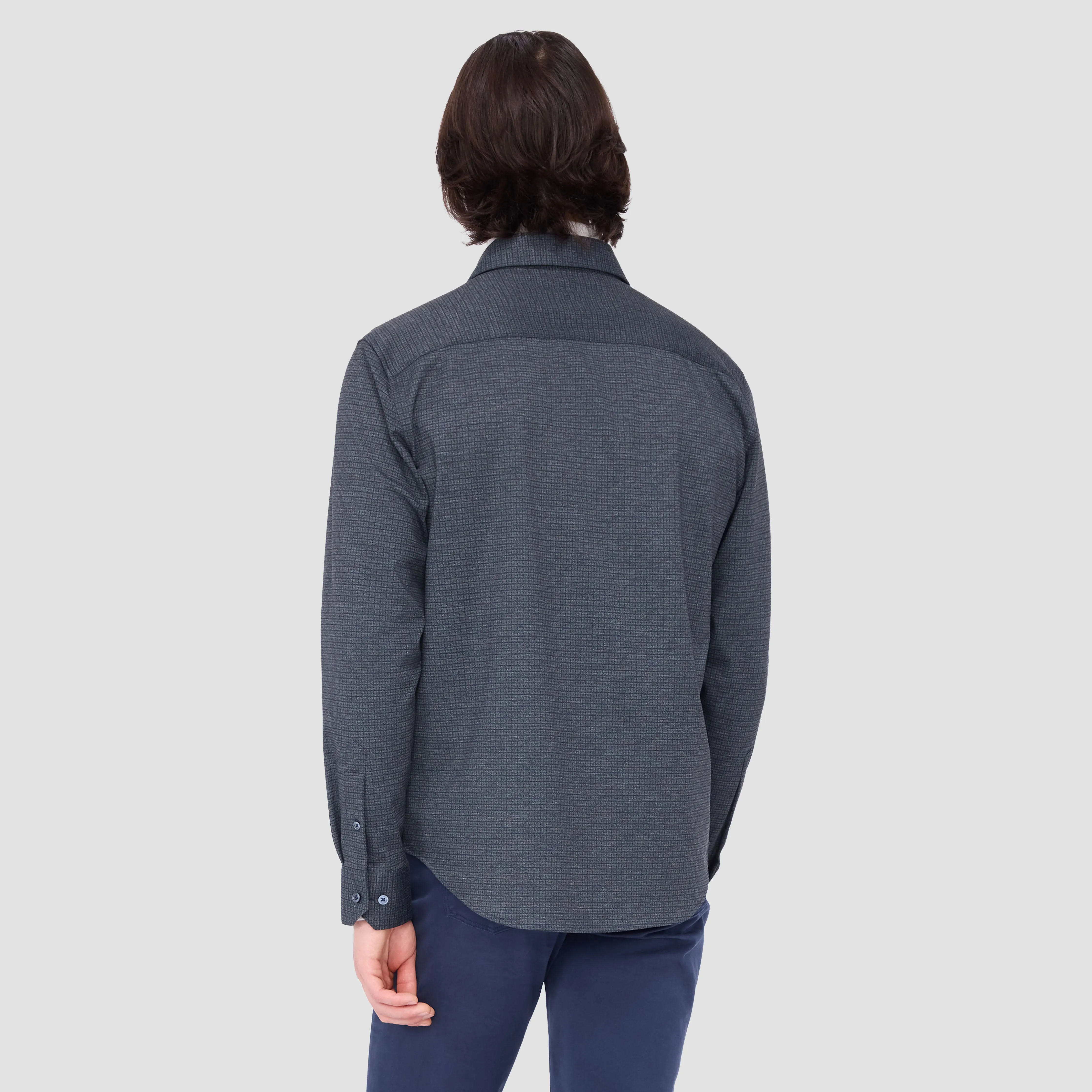 Checkered Shirt Jacket sold by Bugatchi product image thumbnail 4