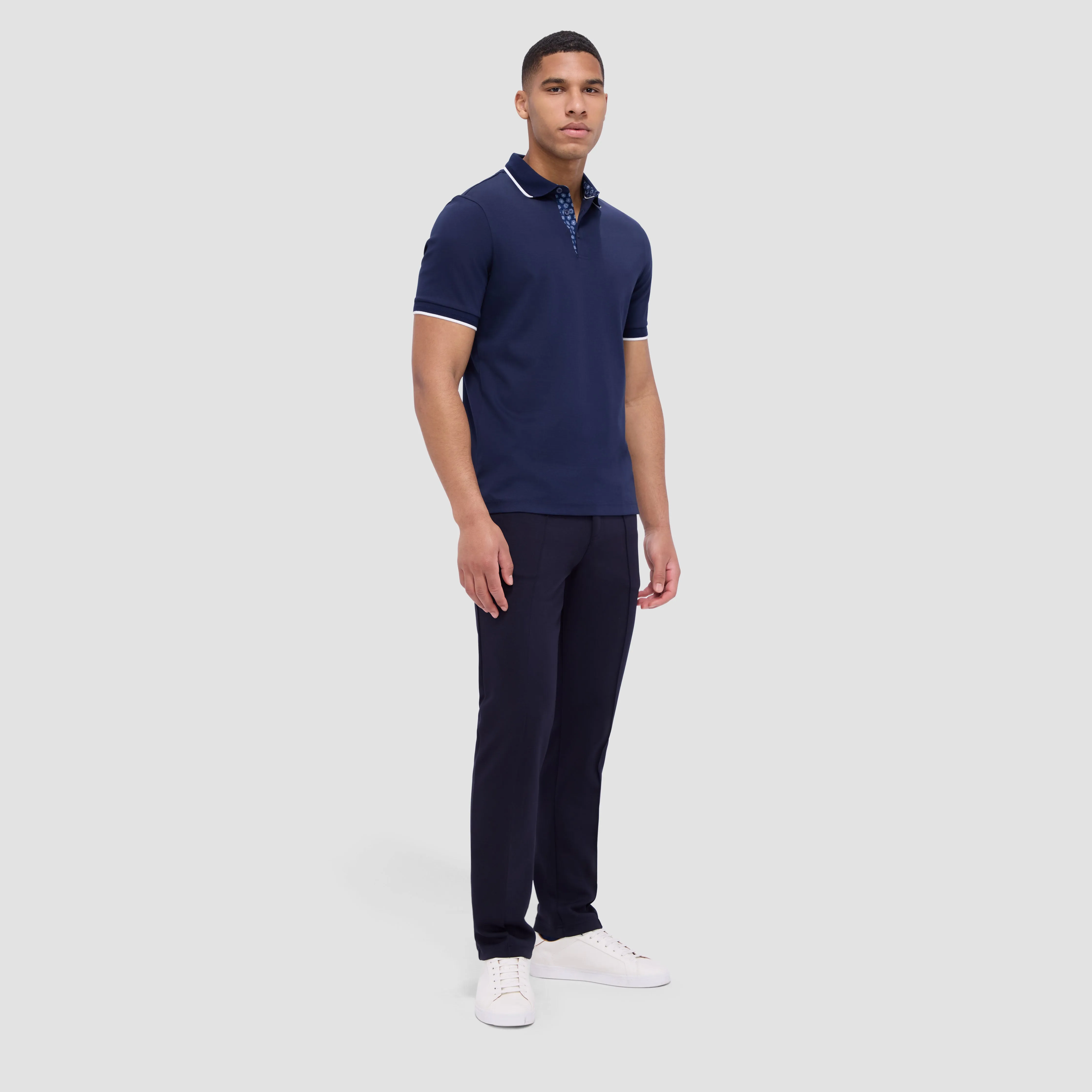 Contrast Three Button Polo sold by Bugatchi product image thumbnail 5