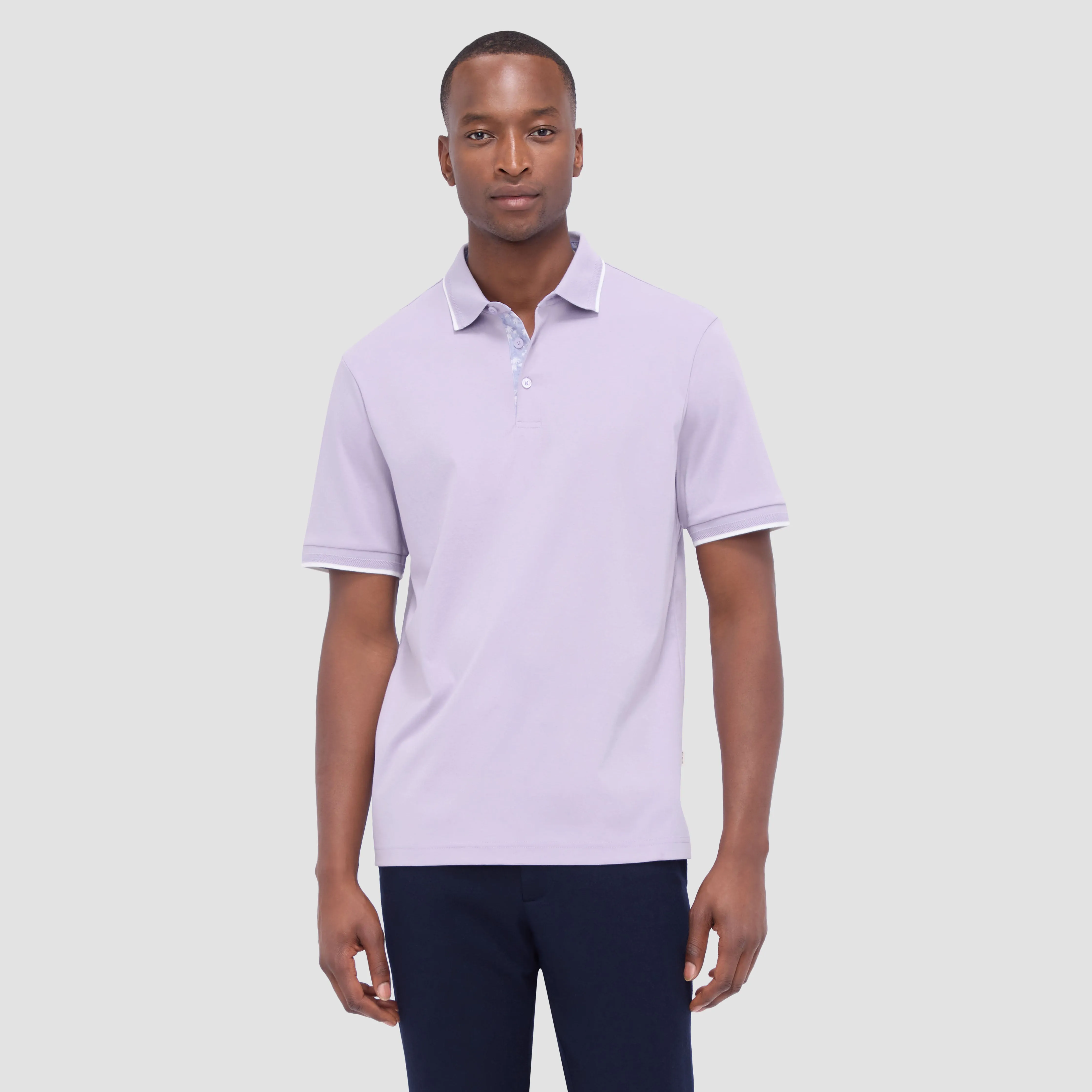 Contrast Three Button Polo sold by Bugatchi product image thumbnail 2