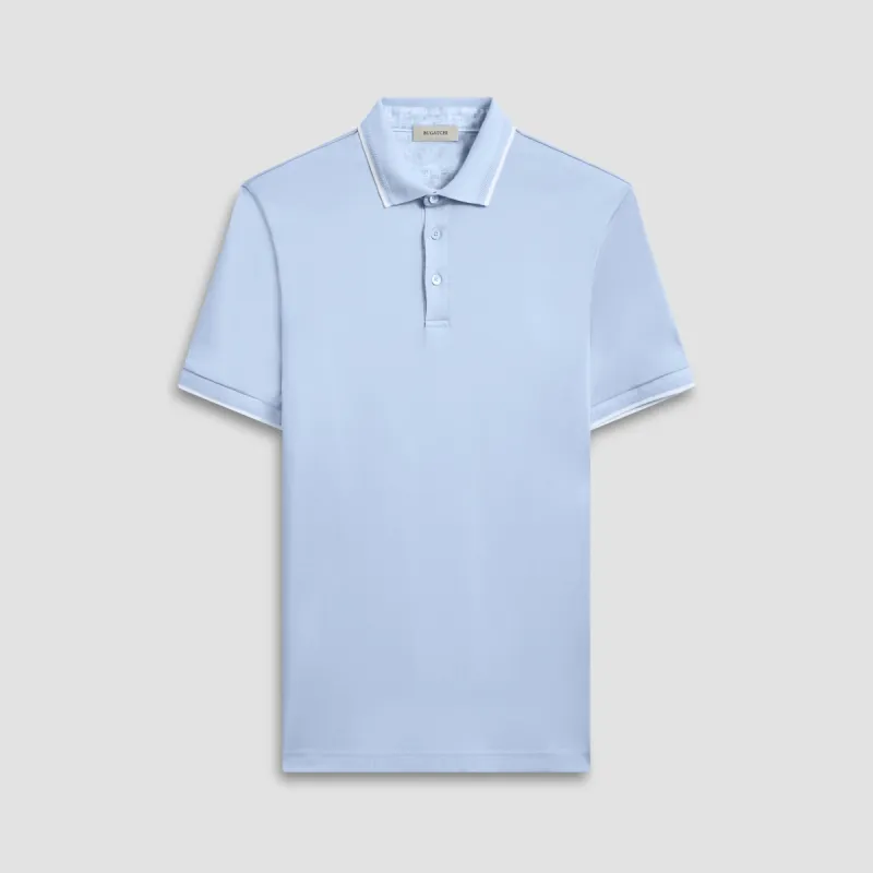 Contrast Three Button Polo sold by Bugatchi