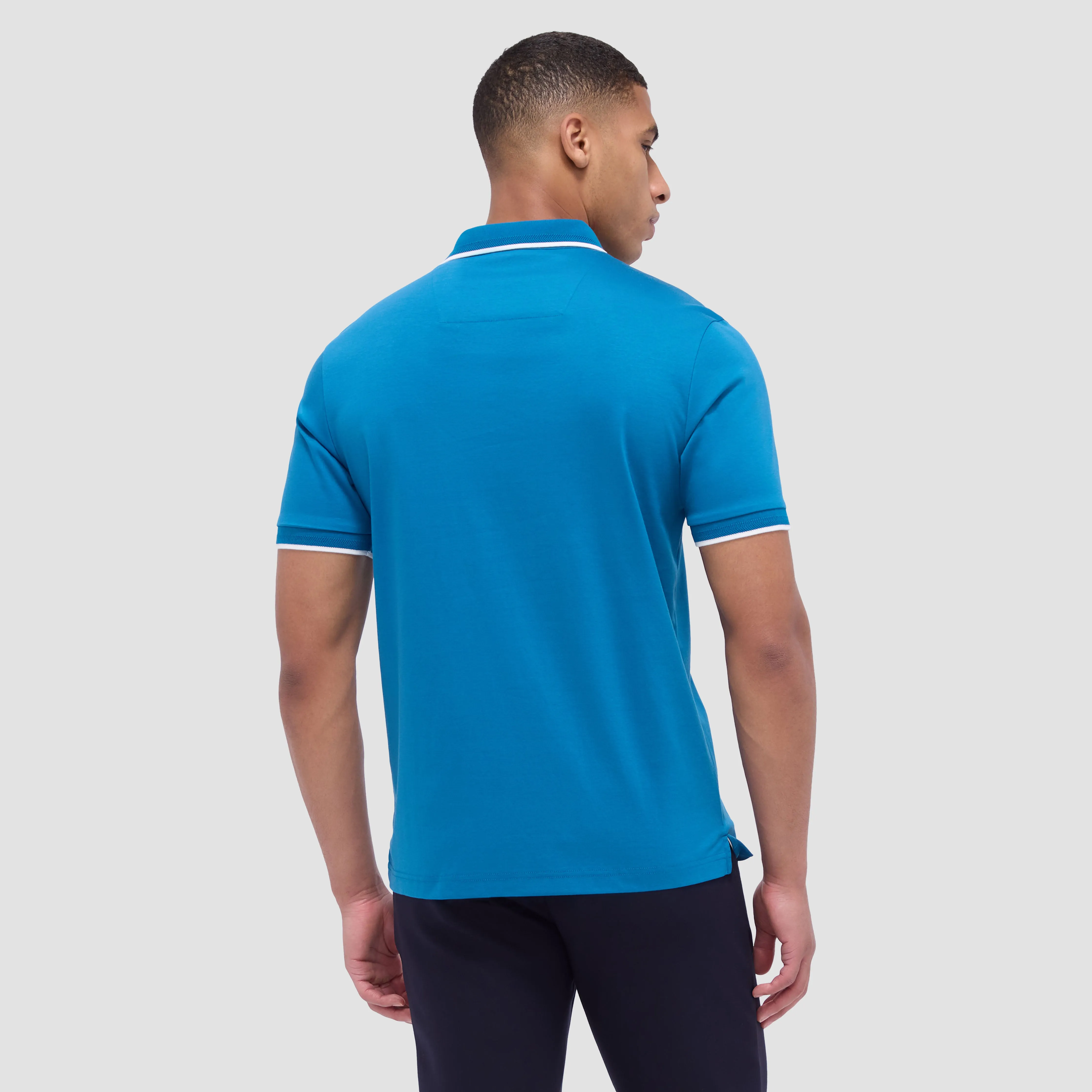 Contrast Three Button Polo sold by Bugatchi product image thumbnail 4