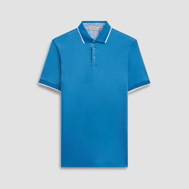 Contrast Three Button Polo sold by Bugatchi