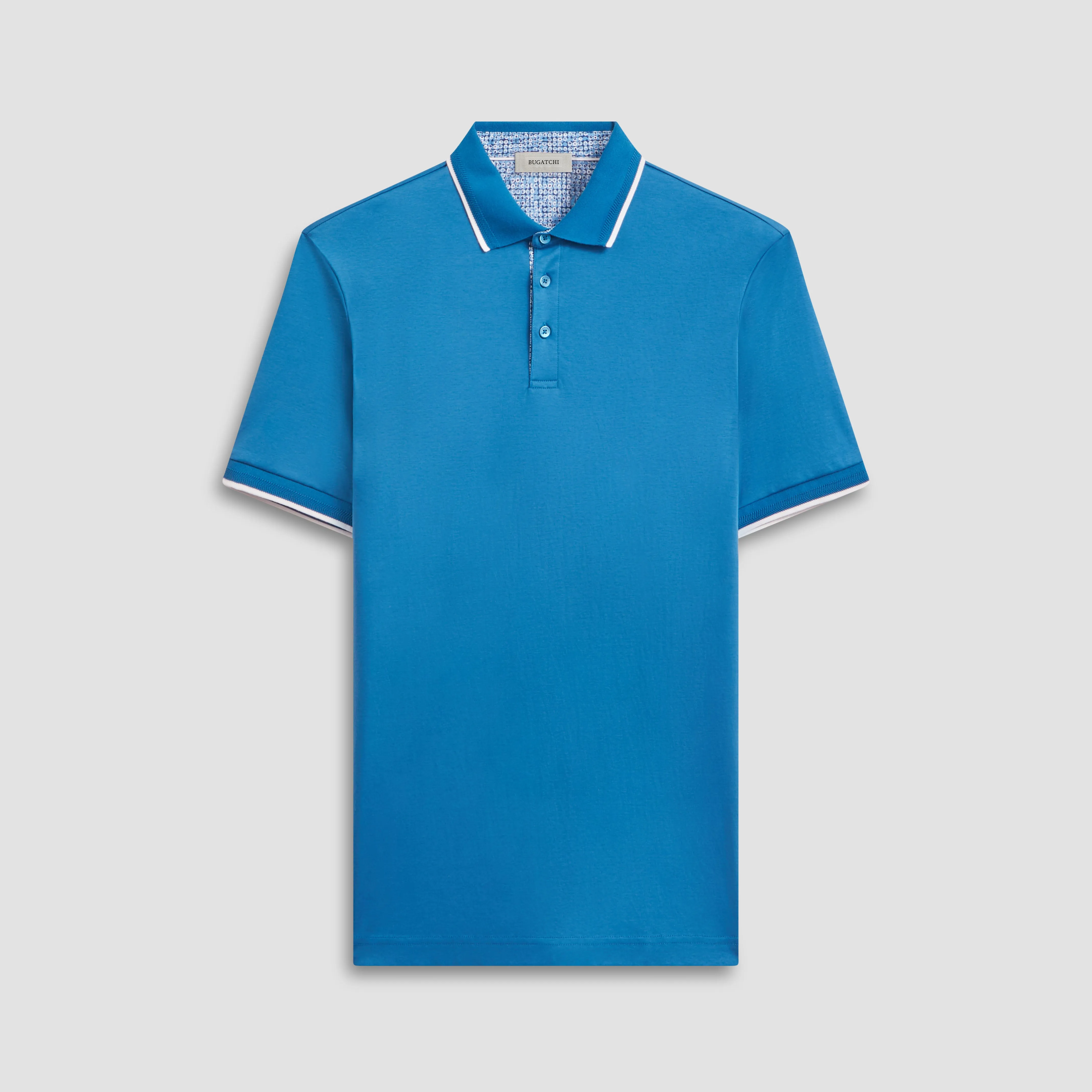 Contrast Three Button Polo sold by Bugatchi