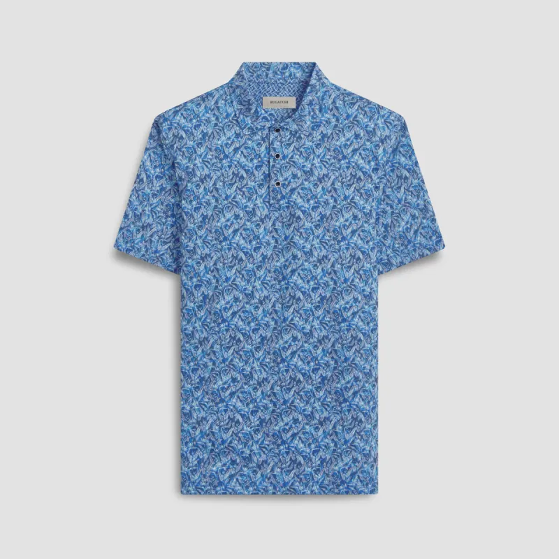 Vincent Double Sided Floral/Mesh OoohCotton Polo sold by Bugatchi