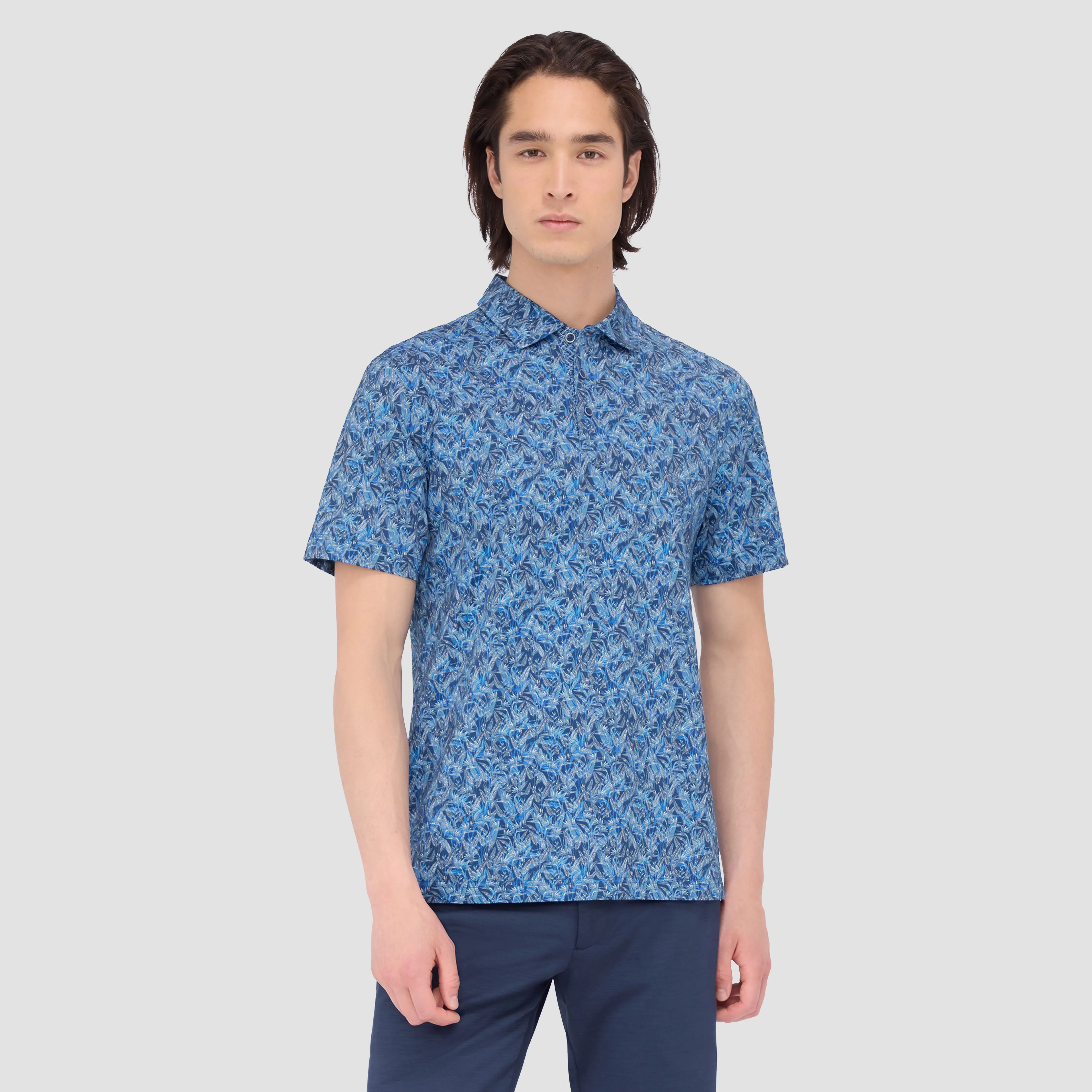 Vincent Double Sided Floral/Mesh OoohCotton Polo sold by Bugatchi product image thumbnail 2