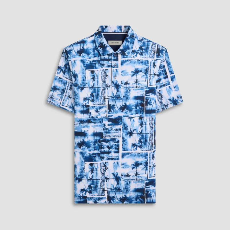 Hendrix Tropical Collage Polo sold by Bugatchi