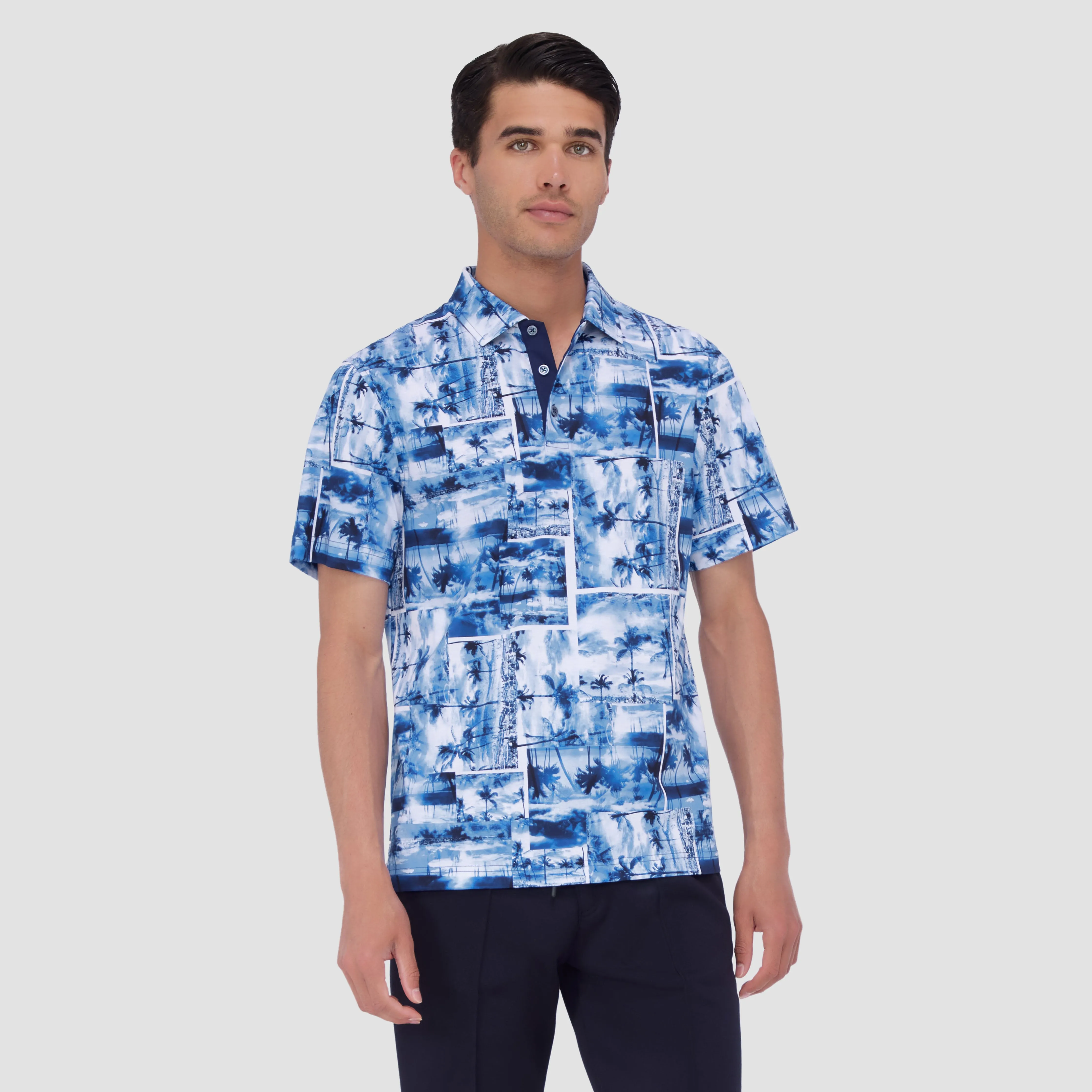 Hendrix Tropical Collage Polo sold by Bugatchi product image thumbnail 2