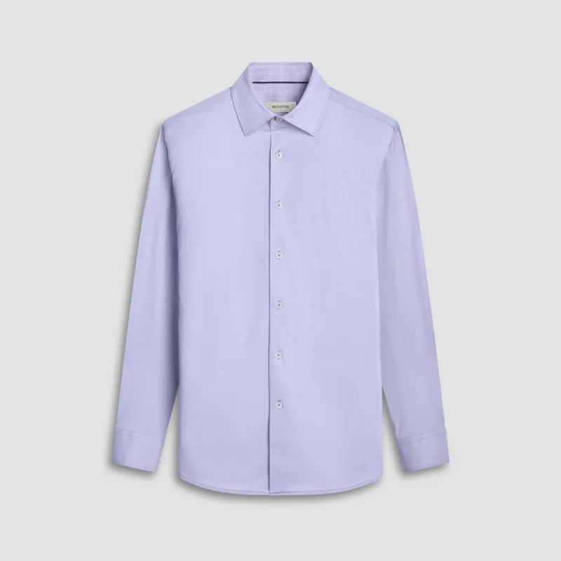 Jimmy Double Sided Herringbone/Check OoohCotton Shirt sold by Bugatchi