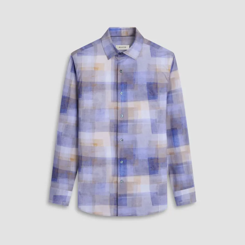 James Checkered OoohCotton Shirt sold by Bugatchi