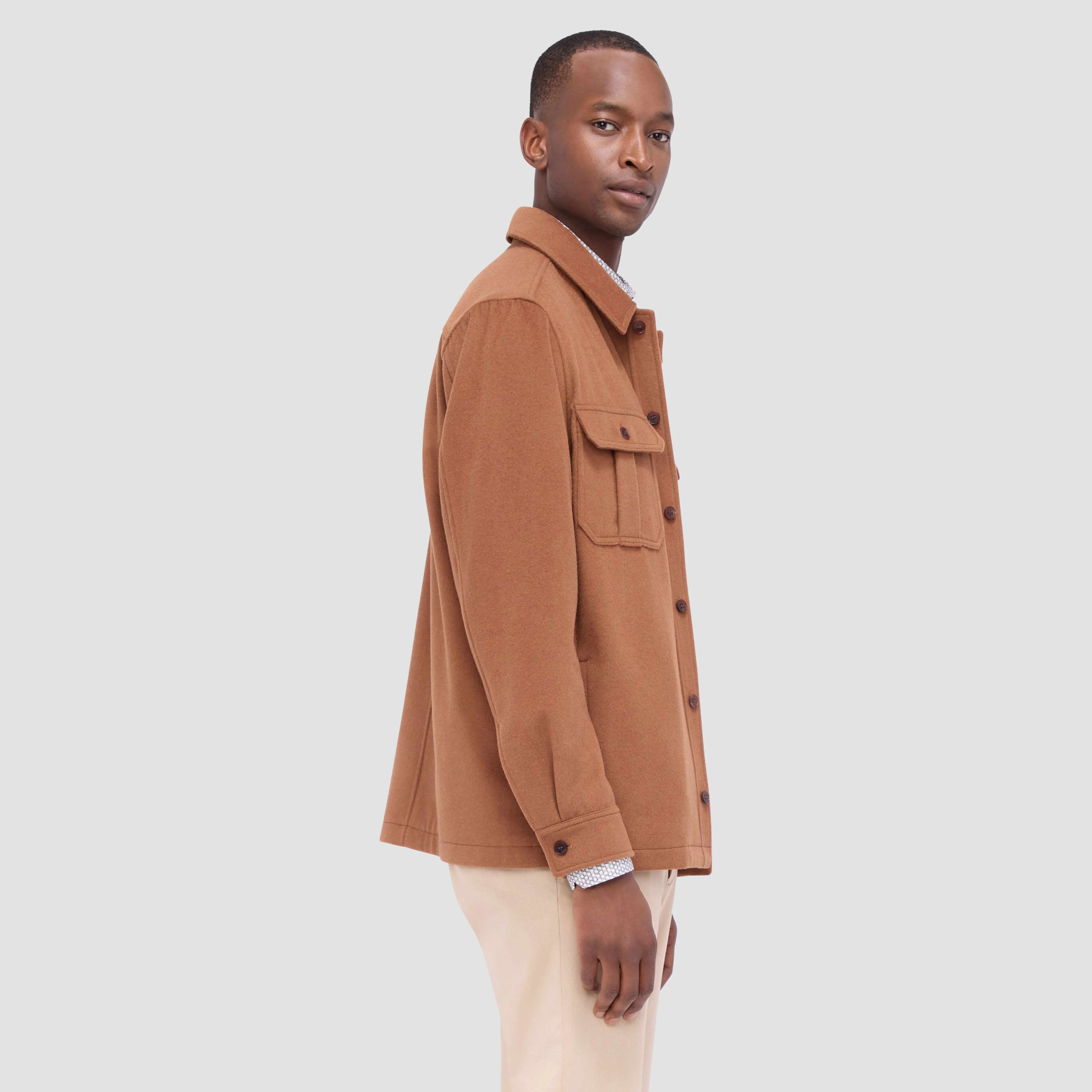 Wool Cashmere Shirt Jacket sold by Bugatchi product image thumbnail 3