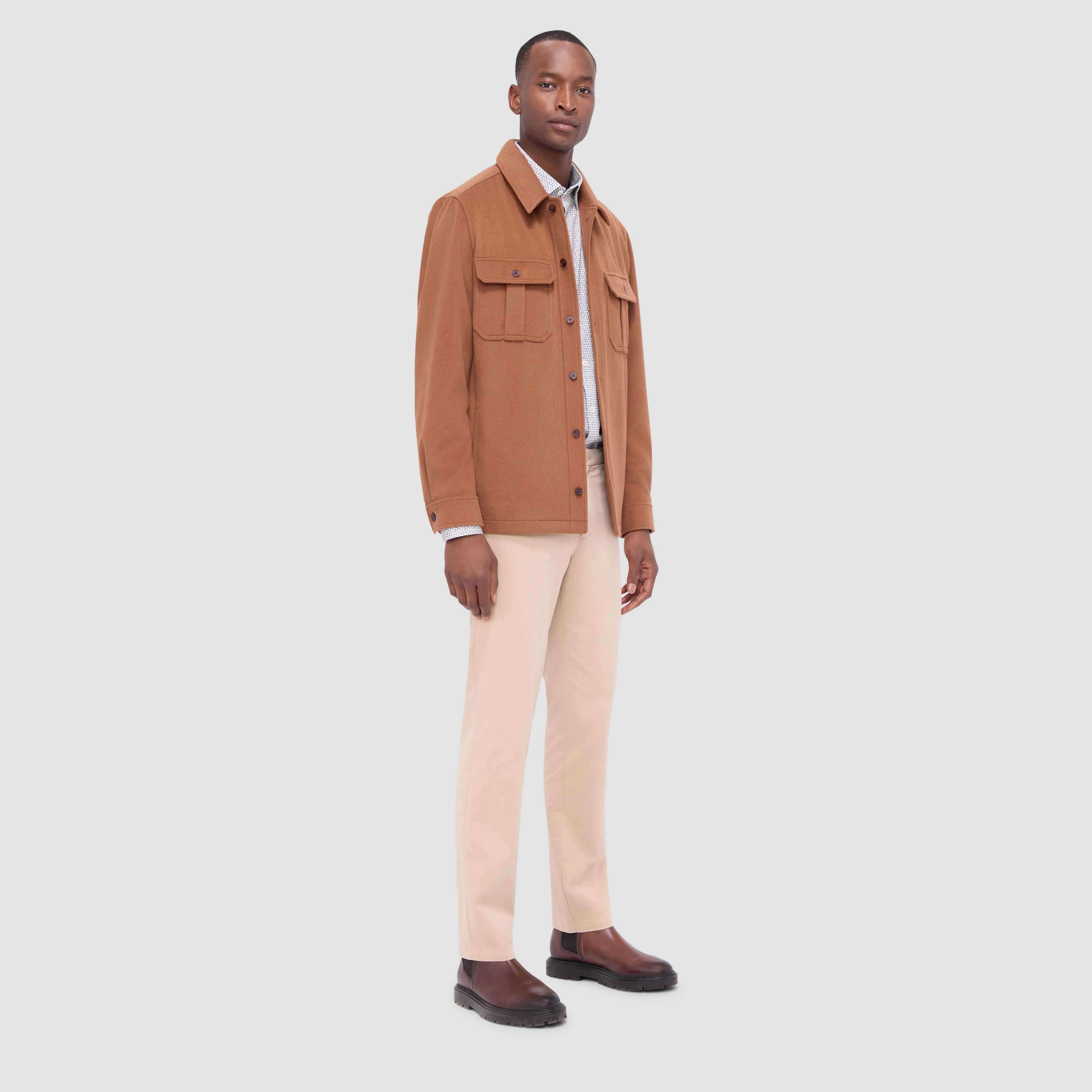 Wool Cashmere Shirt Jacket sold by Bugatchi product image thumbnail 5