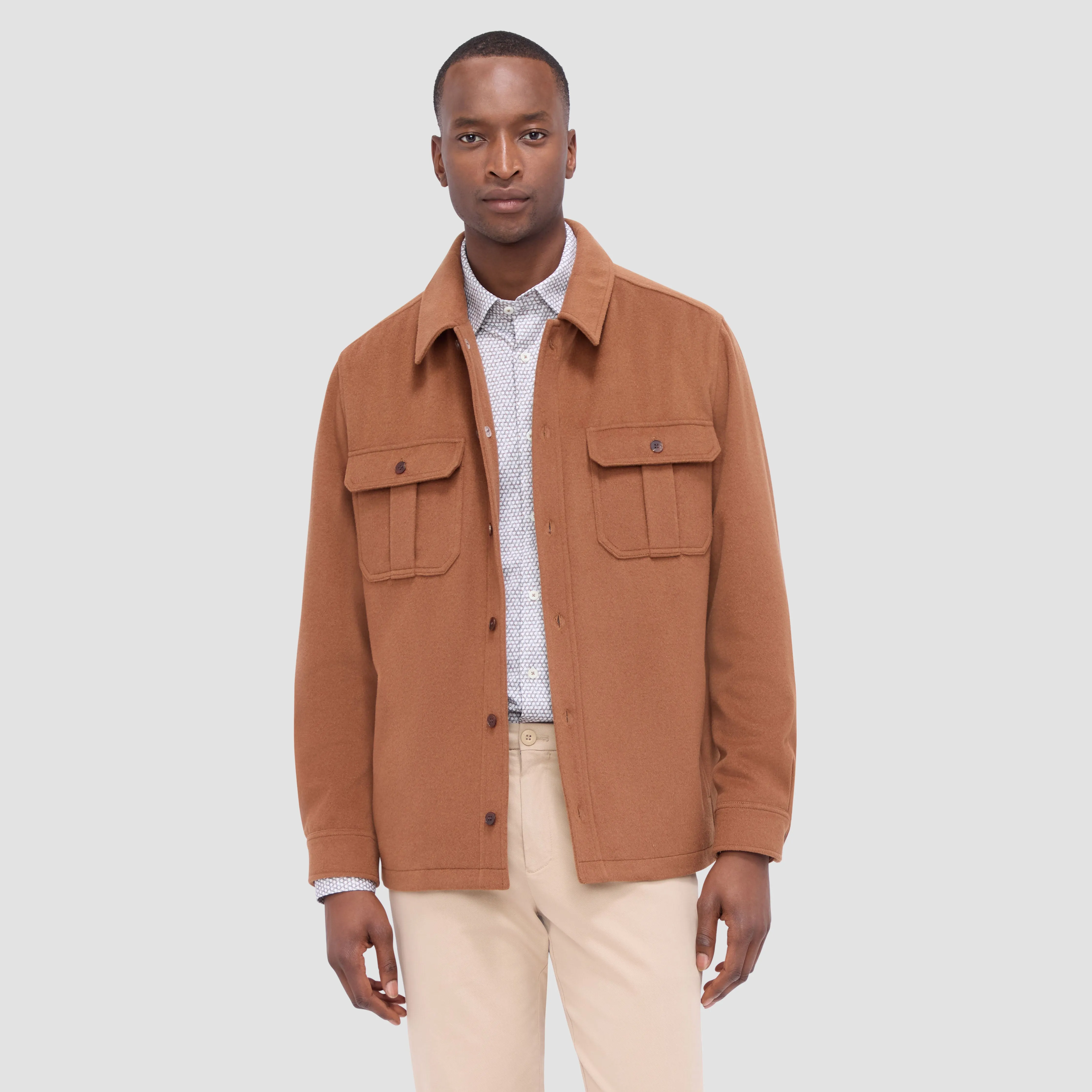 Wool Cashmere Shirt Jacket sold by Bugatchi product image thumbnail 2