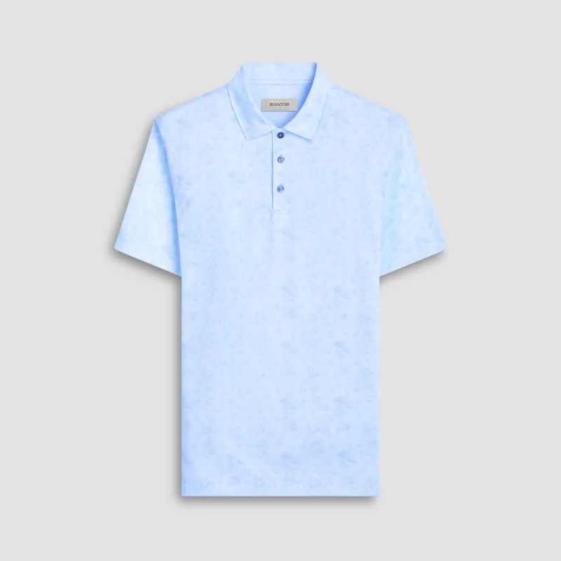 Vincent Double Sided Floral/Solid OoohCotton Polo sold by Bugatchi