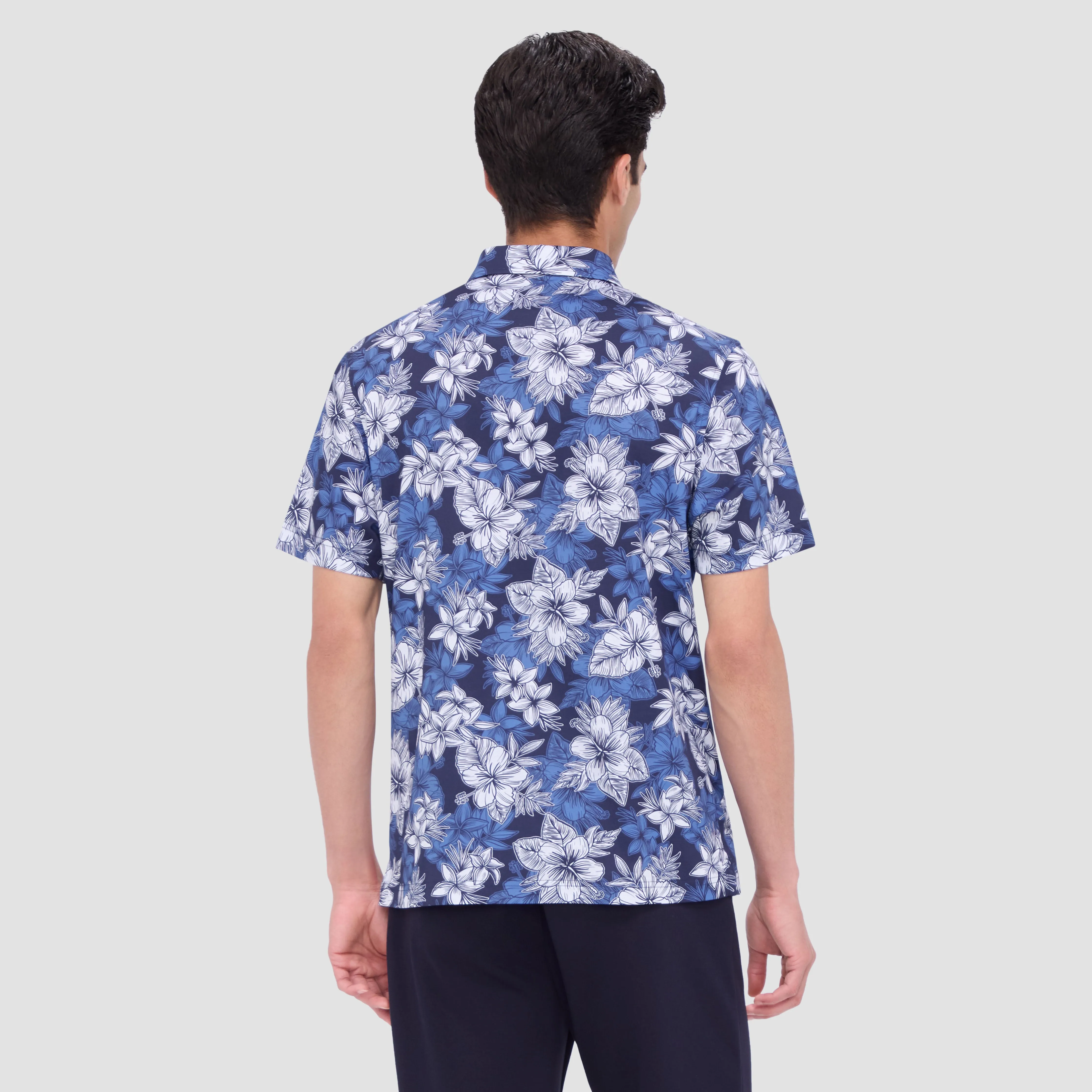 Hendrix Floral Print Polo sold by Bugatchi product image thumbnail 4