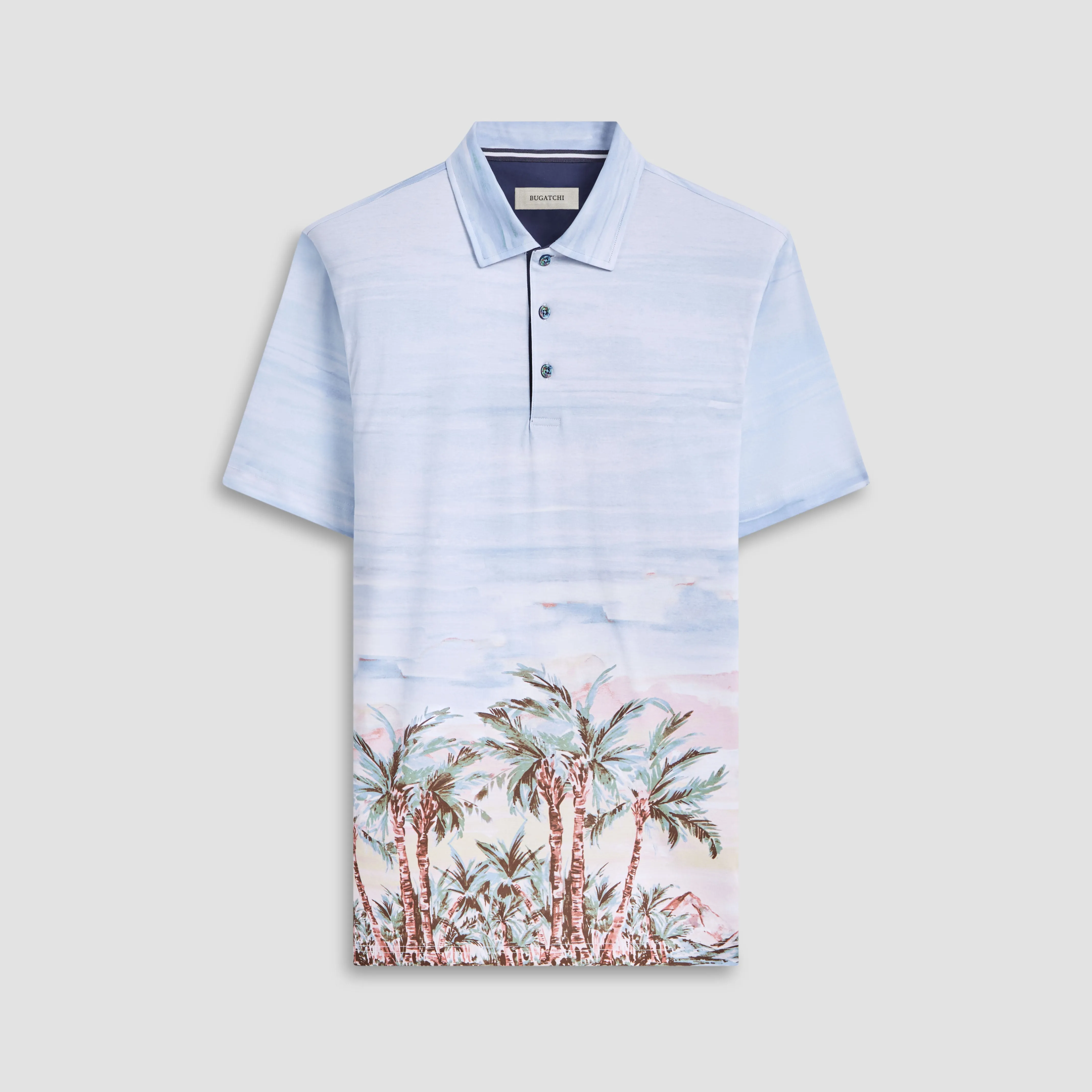 Hendrix Tropical Print Polo sold by Bugatchi