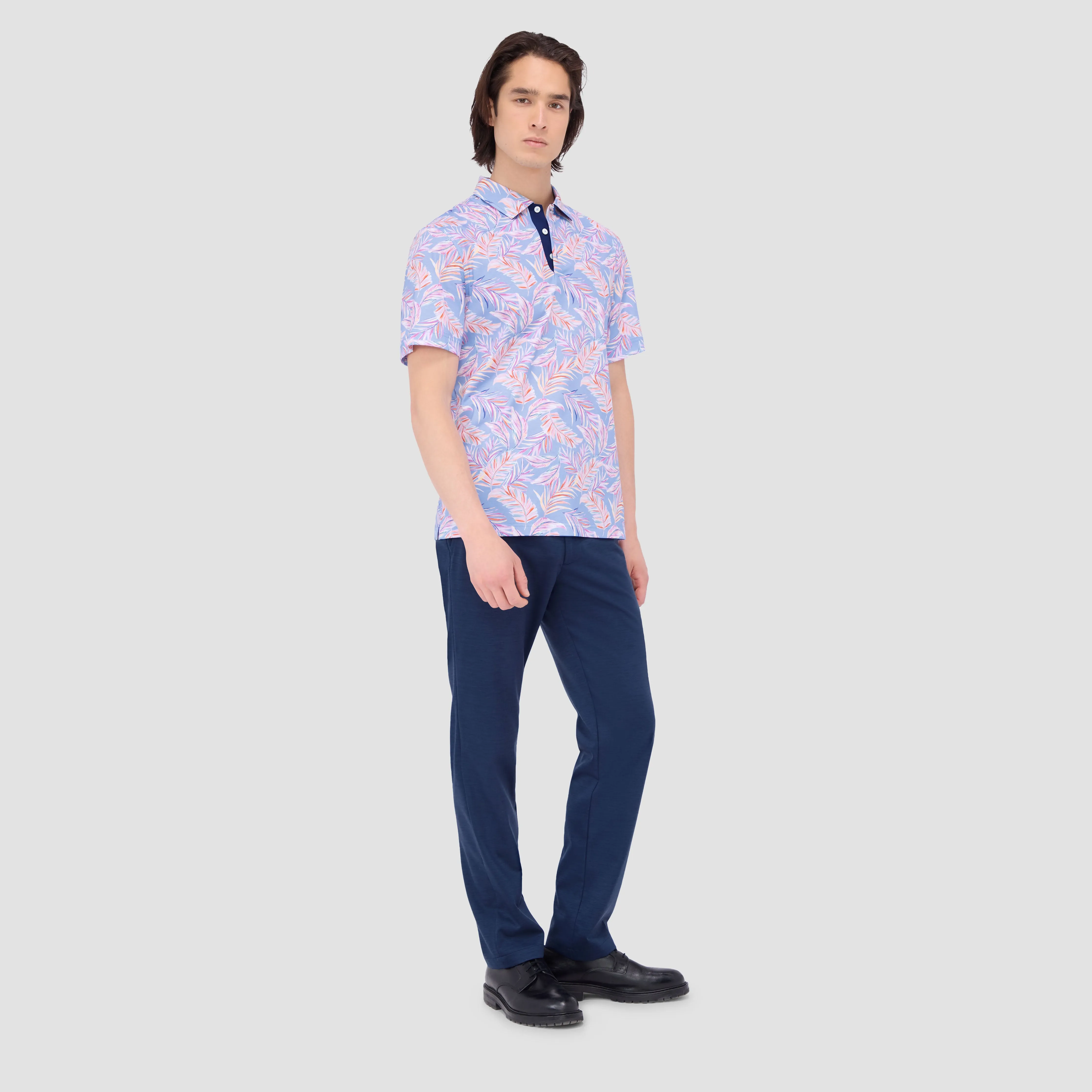 Hendrix Leaf Print Polo sold by Bugatchi product image thumbnail 5
