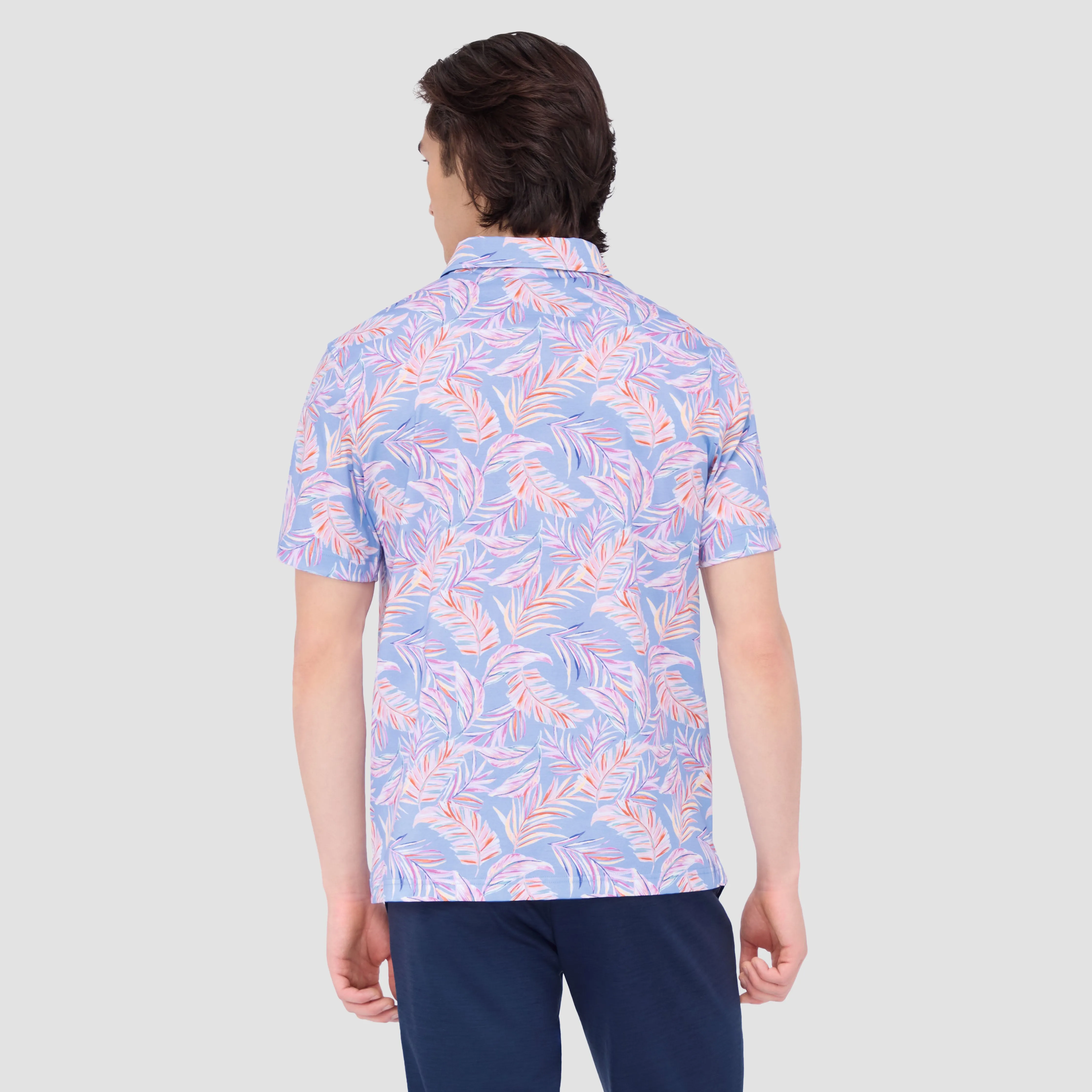 Hendrix Leaf Print Polo sold by Bugatchi product image thumbnail 4
