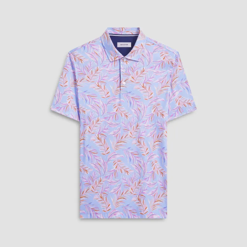 Hendrix Leaf Print Polo sold by Bugatchi