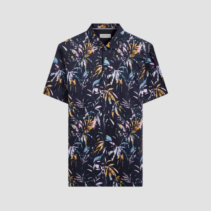 Hendrix Leaf Print Polo sold by Bugatchi