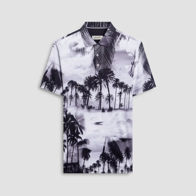 Hendrix Tropical Print Polo sold by Bugatchi