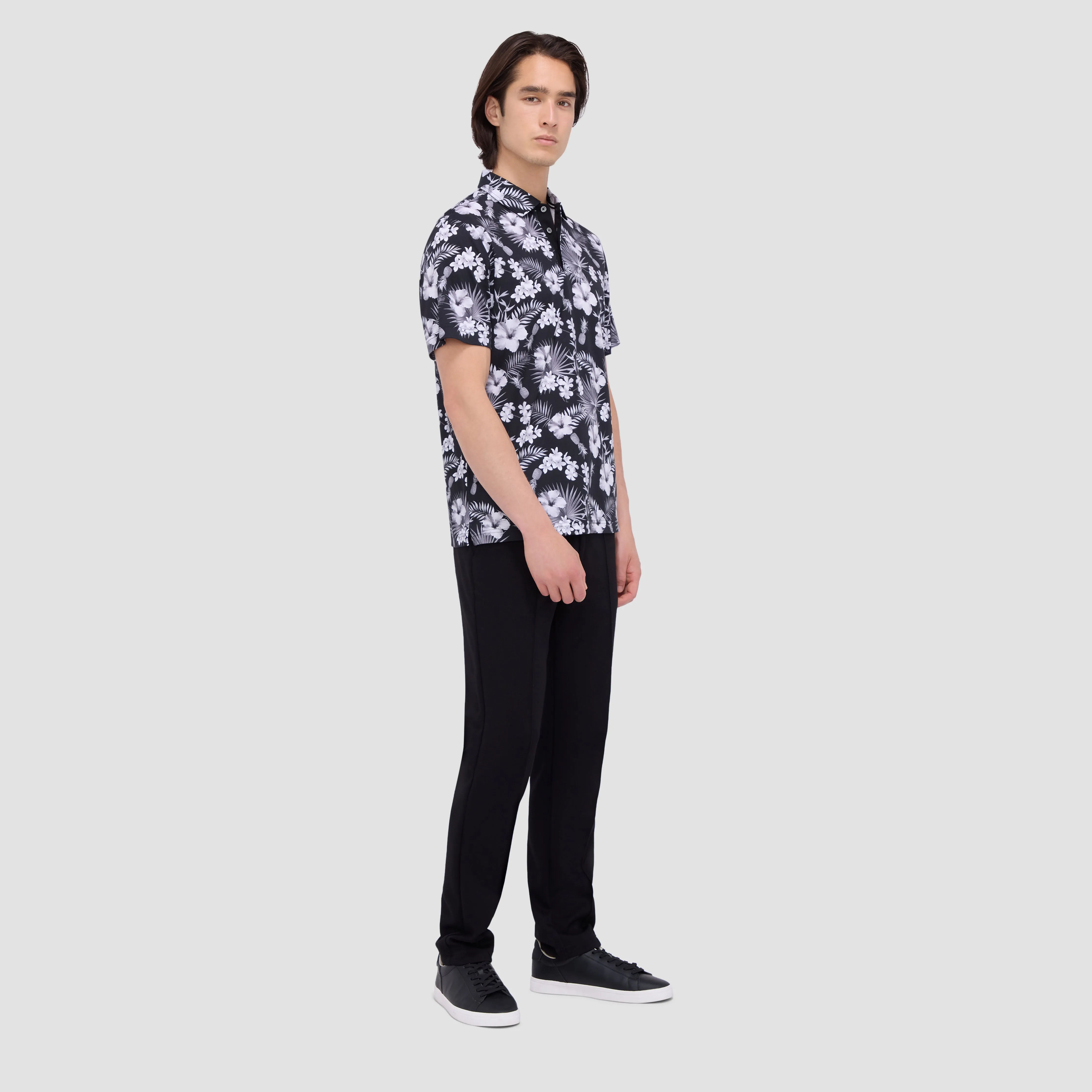 Hendrix Floral Print Polo sold by Bugatchi product image thumbnail 5