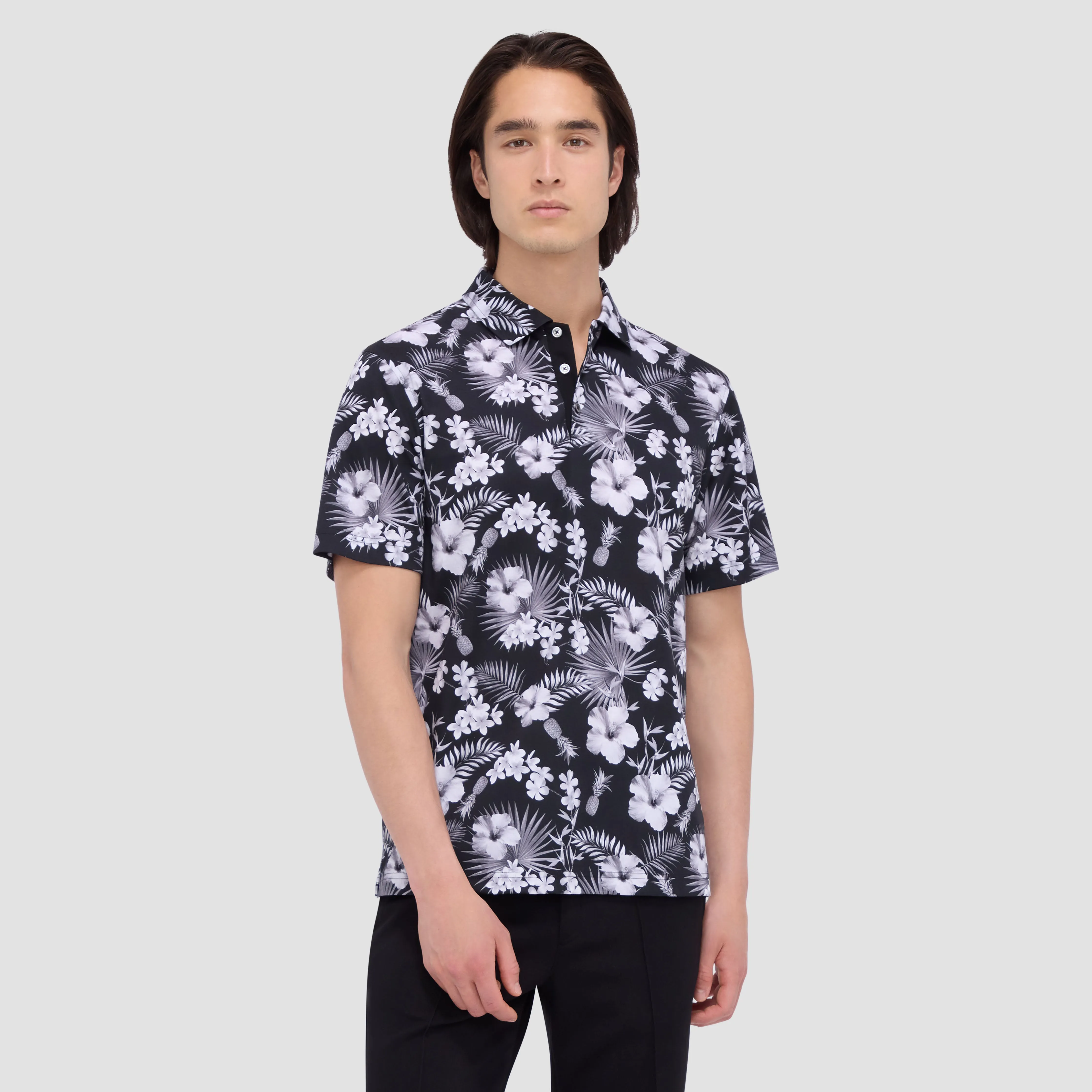 Hendrix Floral Print Polo sold by Bugatchi product image thumbnail 2